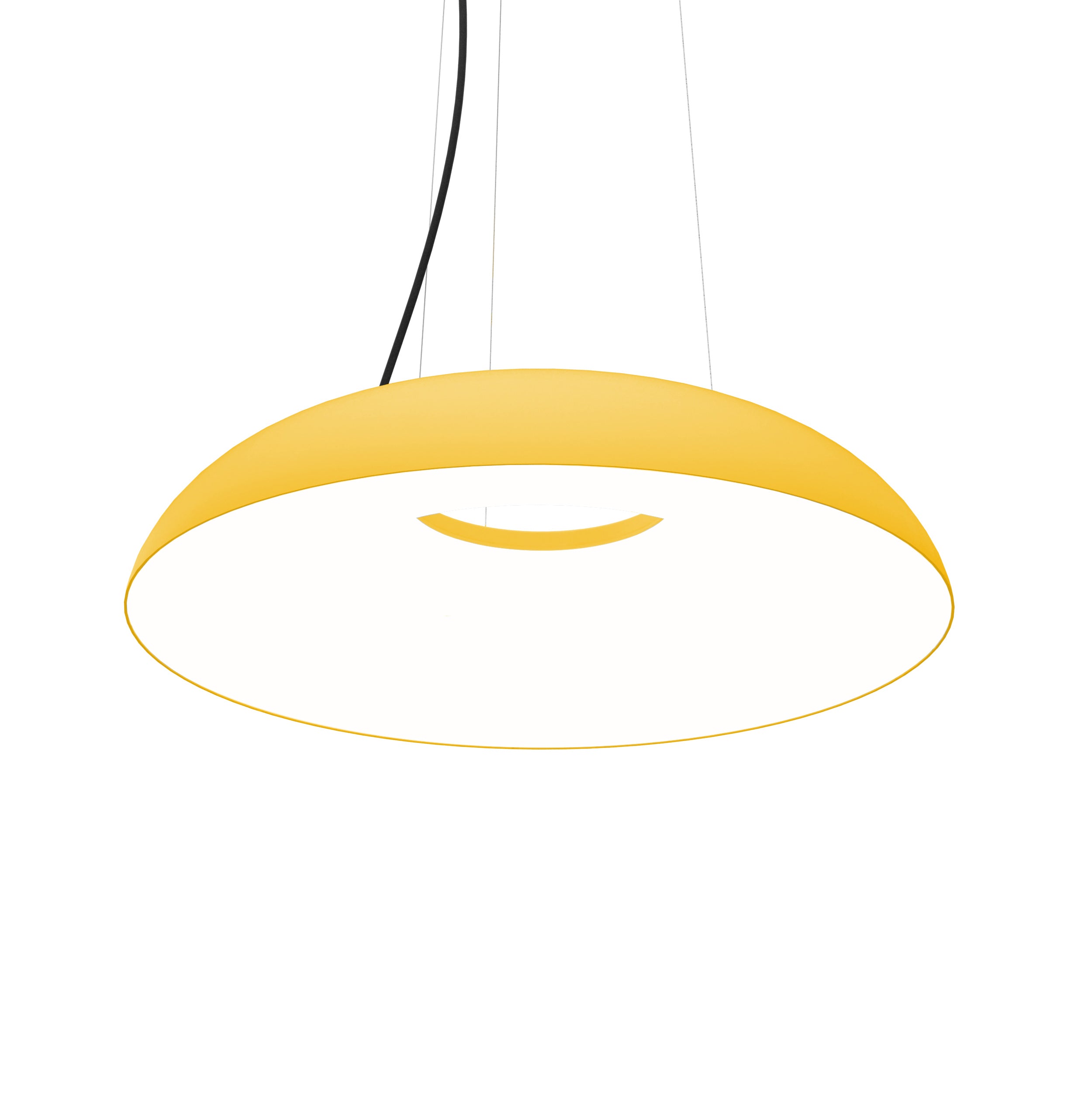 MAGGIOLONE embossed yellow pendant lamp