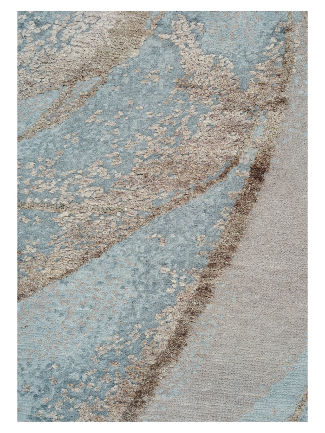 Teppich PEARL AURICLE blau mit beige