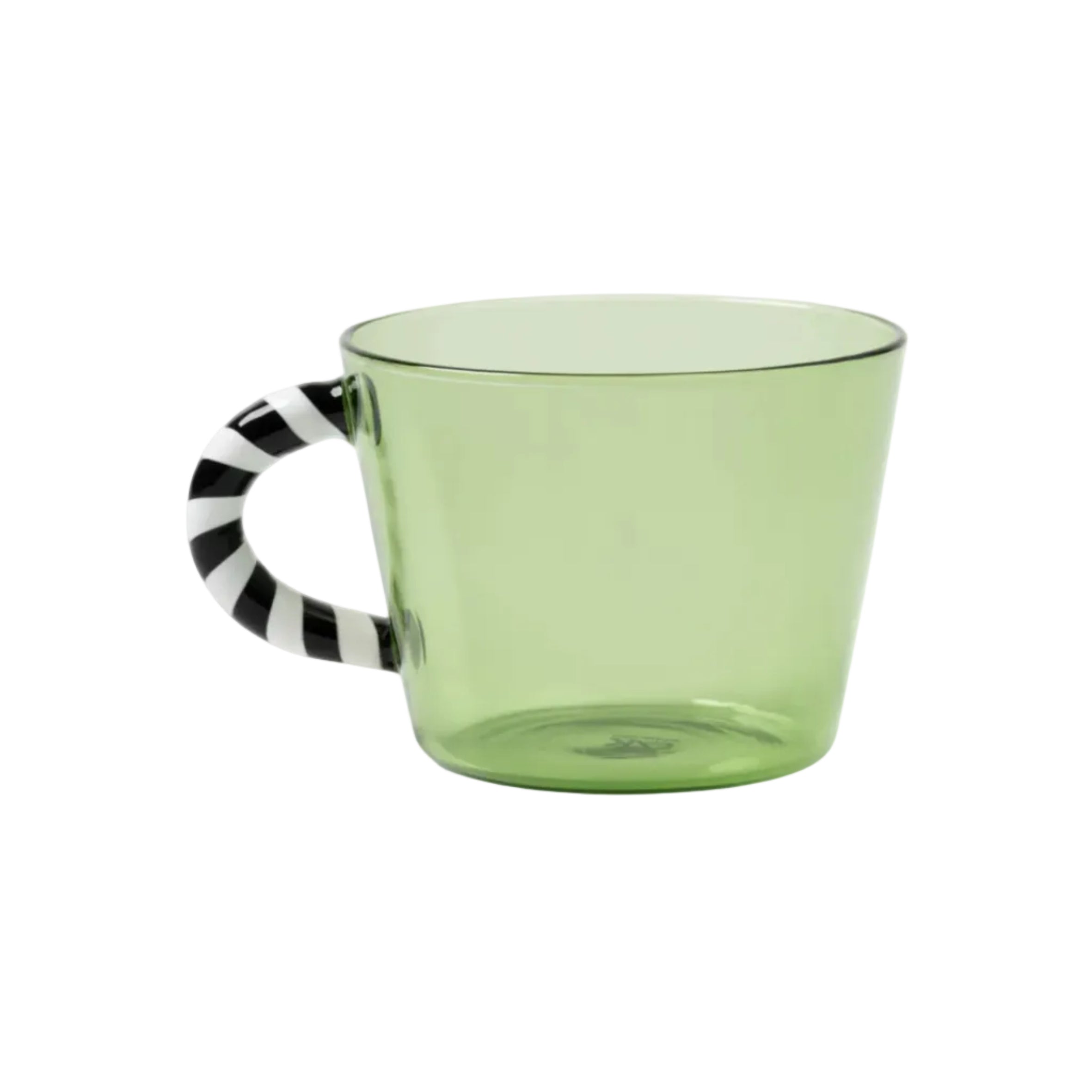 Glas-Set DUET grün mit schwarz-weißem Griff