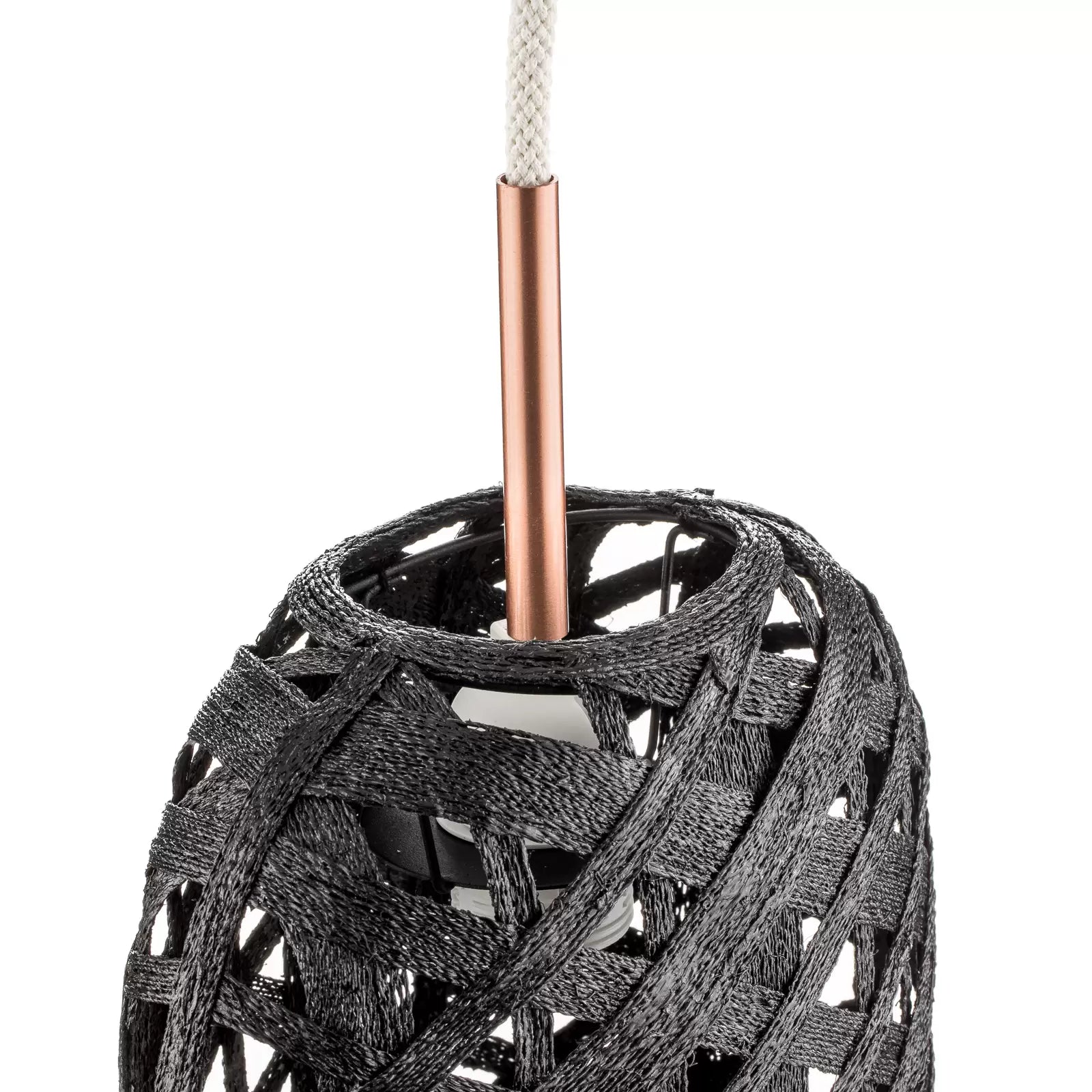 Black capsule hanging lamp