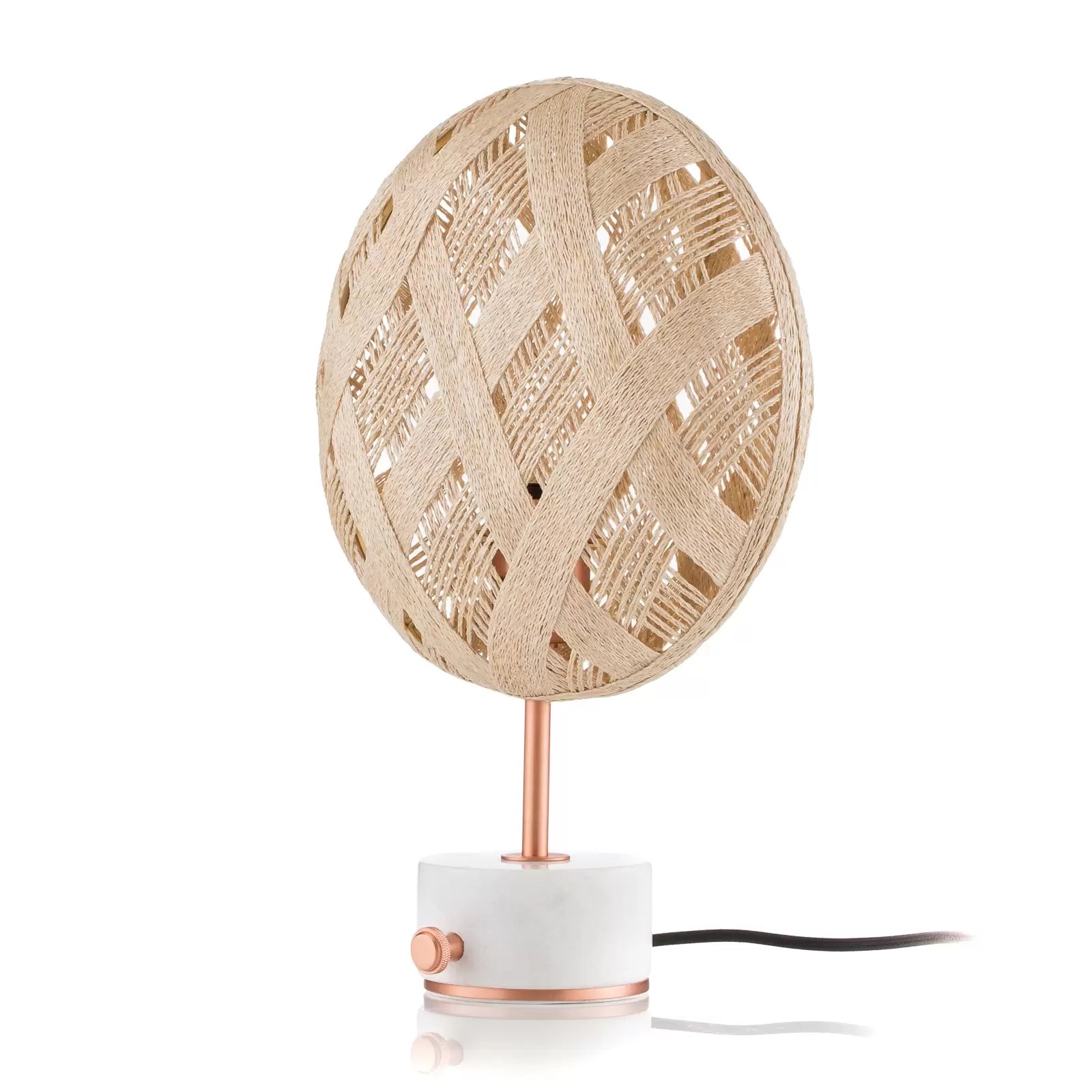 Chanpen Diamant Beige Table Lamp with a copper base