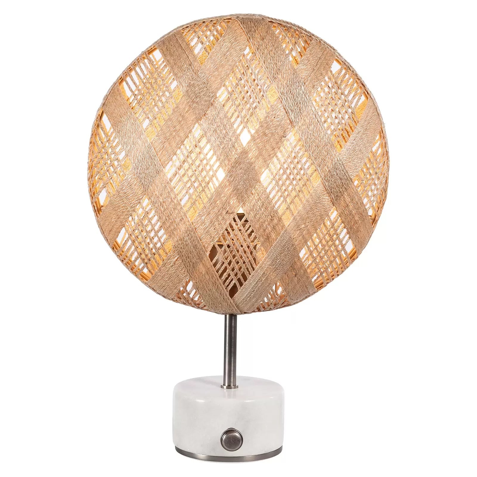 Chanpen Diamant beige table lamp with a silver base