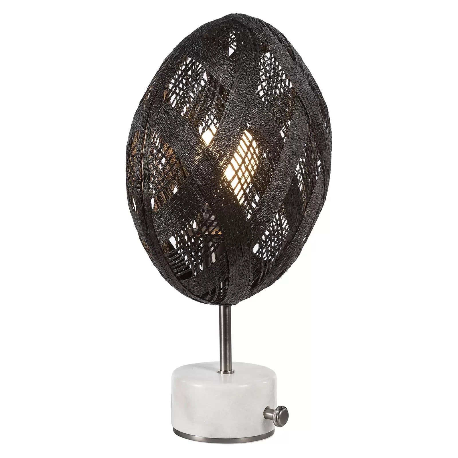 Chanpen Diamant black table lamp with a silver base