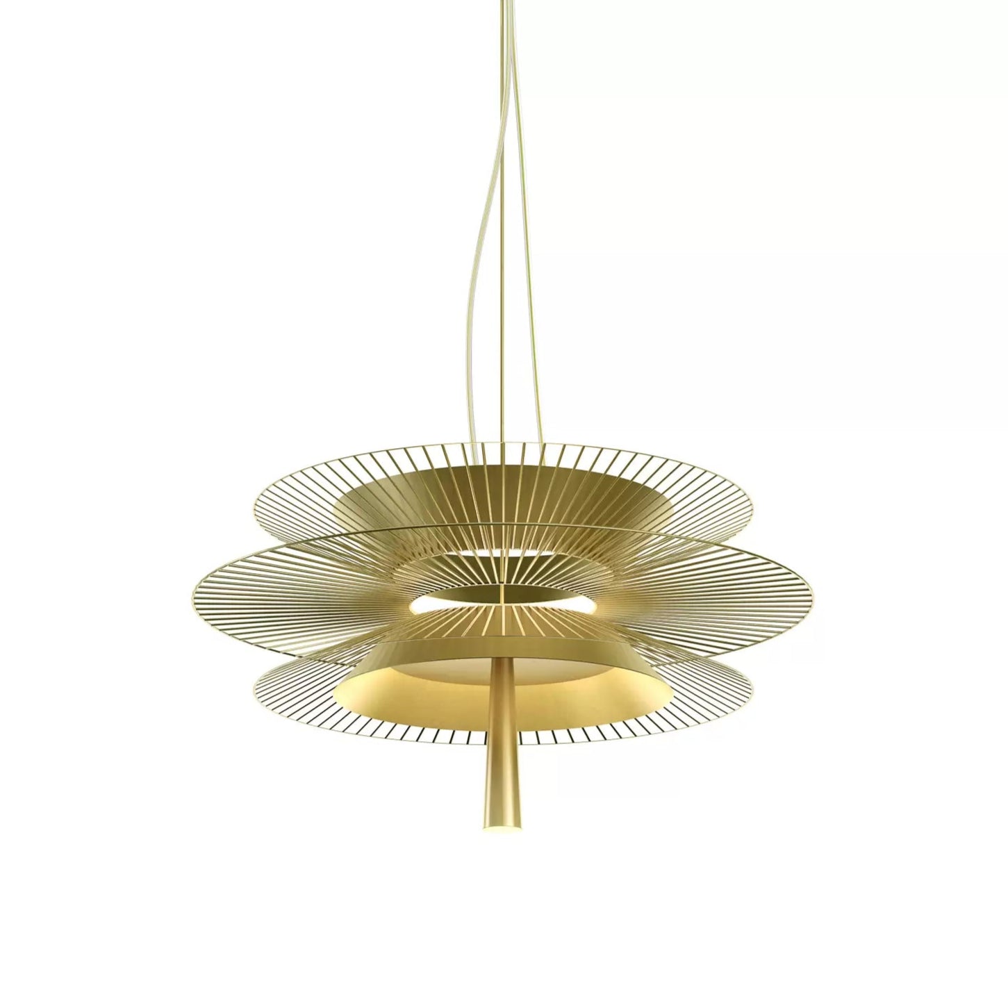 Gravity II zloty hanging lamp