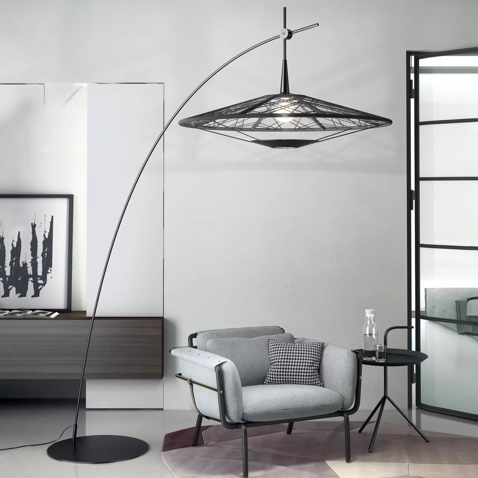 Carpa black floor lamp