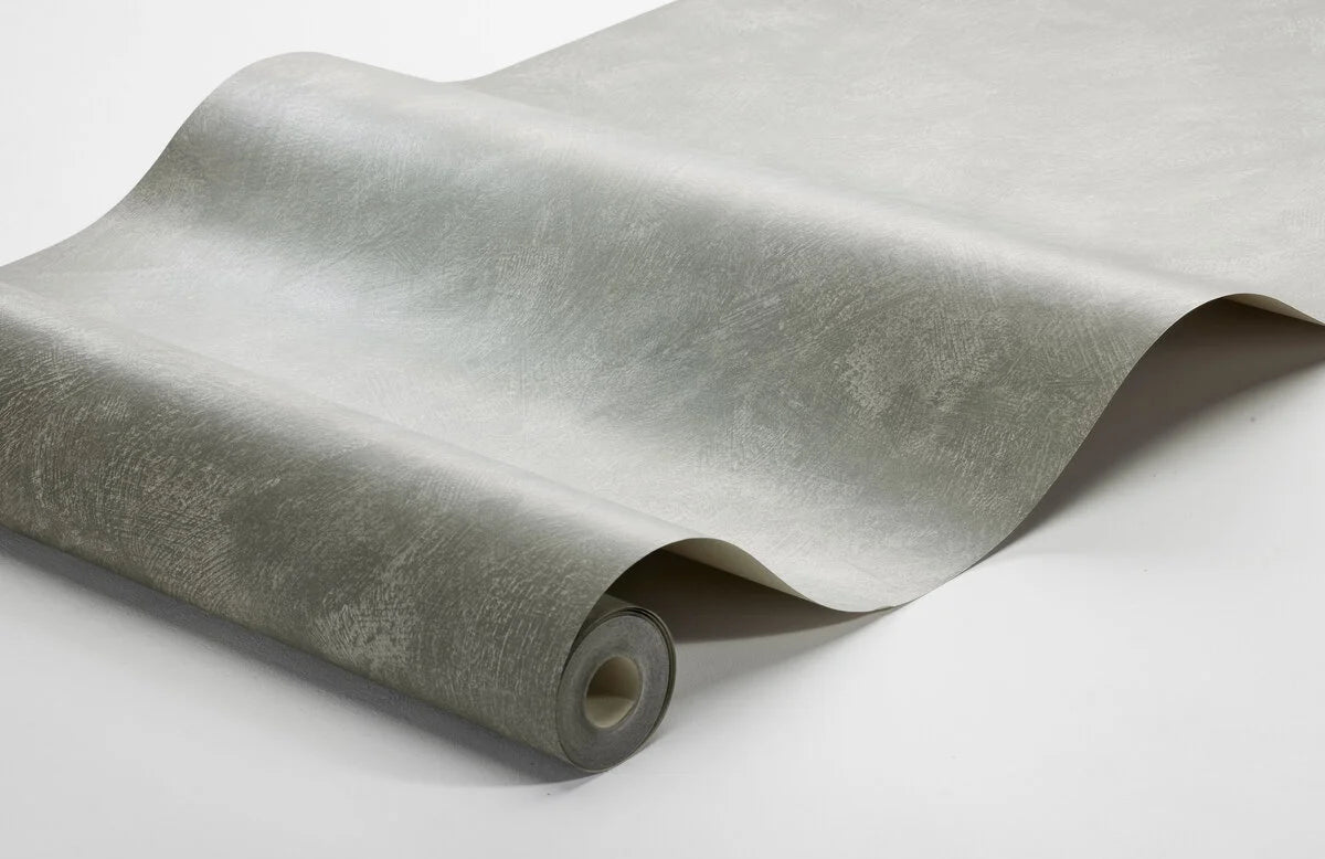 Tapete, die Gips imitiert, PAINTER’S WALL, gedämpftes Grün