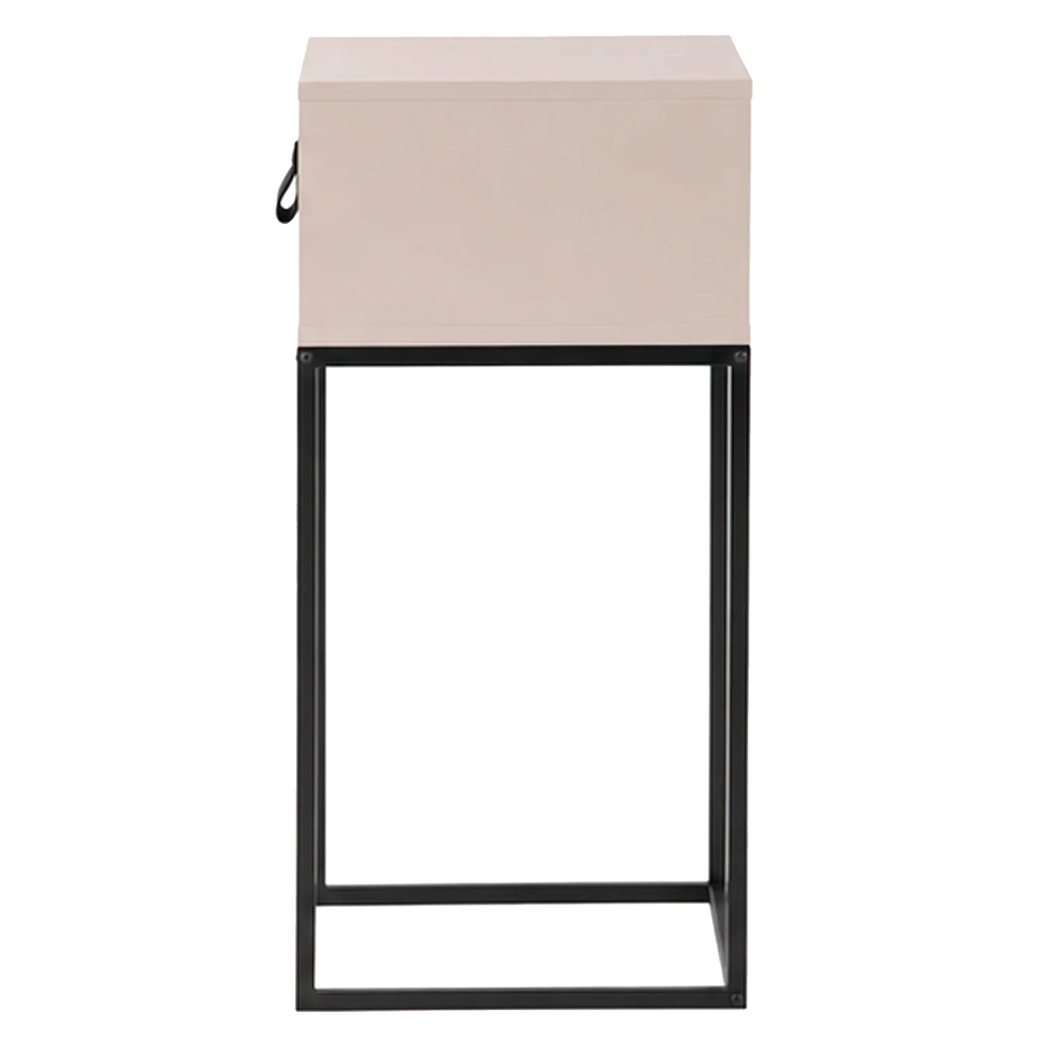 ZOLA Nightstand beige with black base