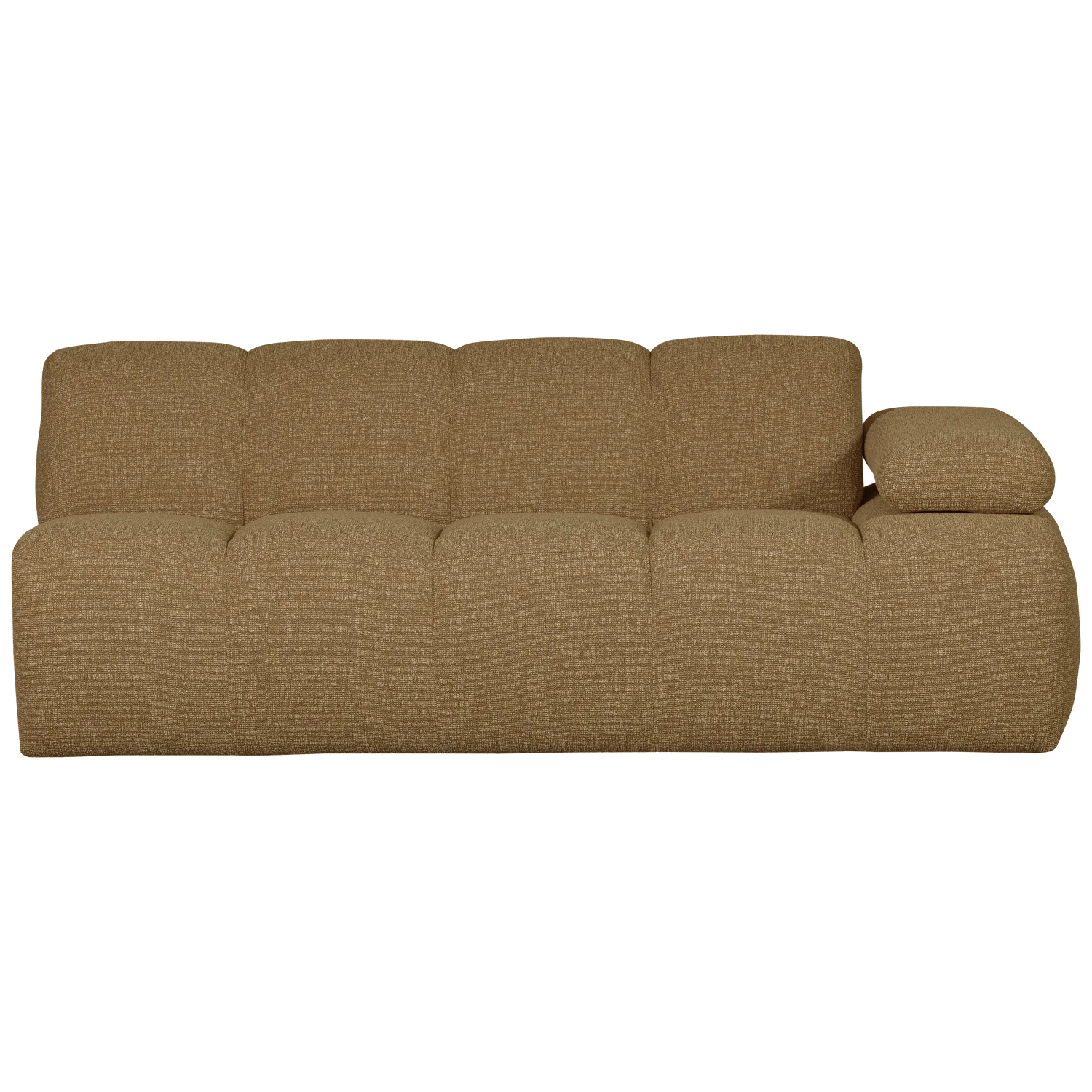 Modulares Sofa MOJO - 2-sitziges Element rechtsseitig in dunklem Honig-Bouclé