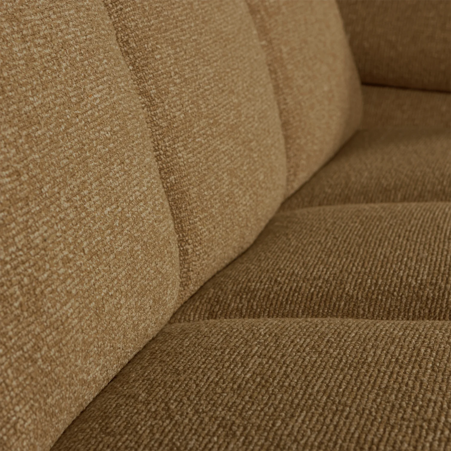 Modulares Sofa MOJO - 2-sitziges Element rechtsseitig in dunklem Honig-Bouclé