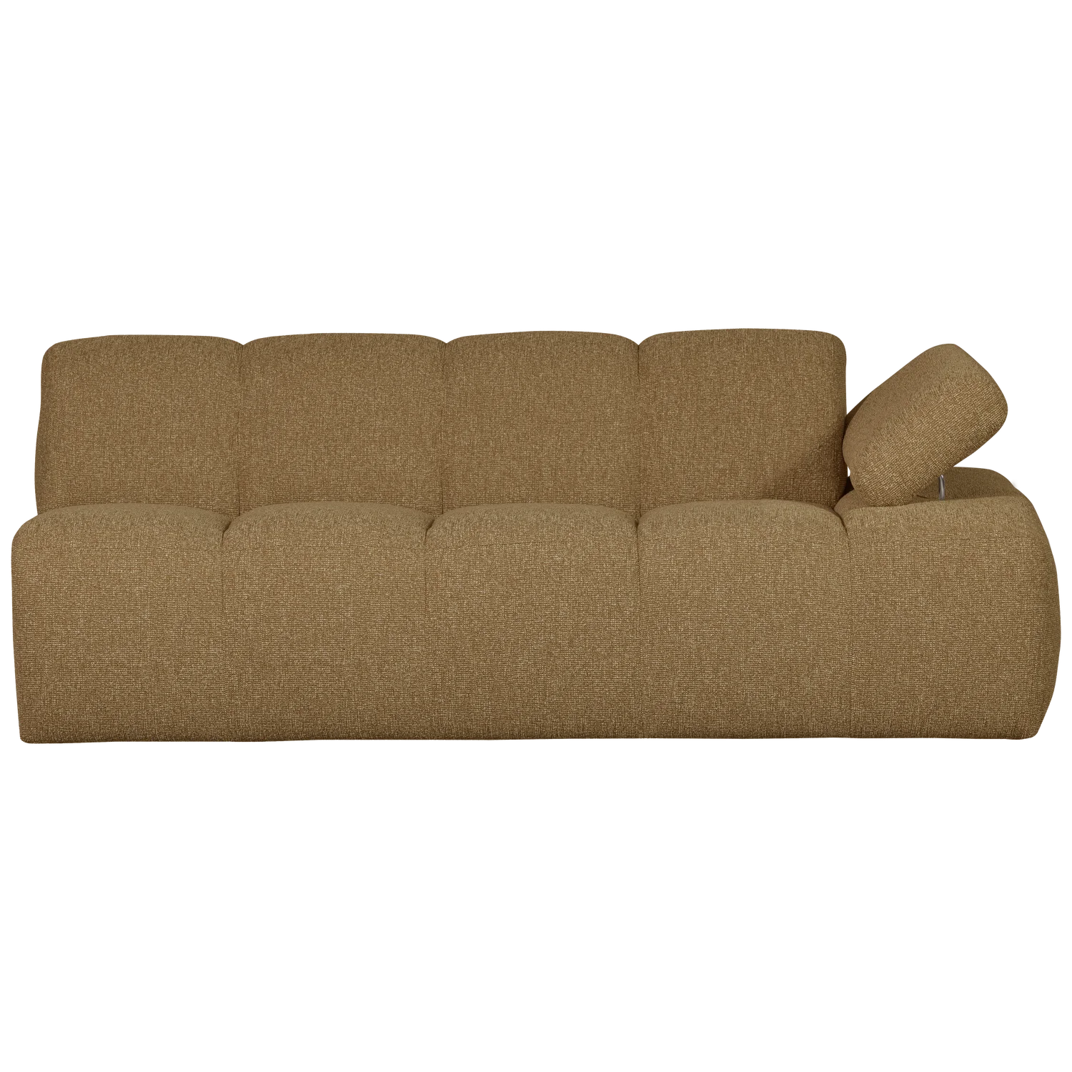 Modulares Sofa MOJO - 2-sitziges Element rechtsseitig in dunklem Honig-Bouclé