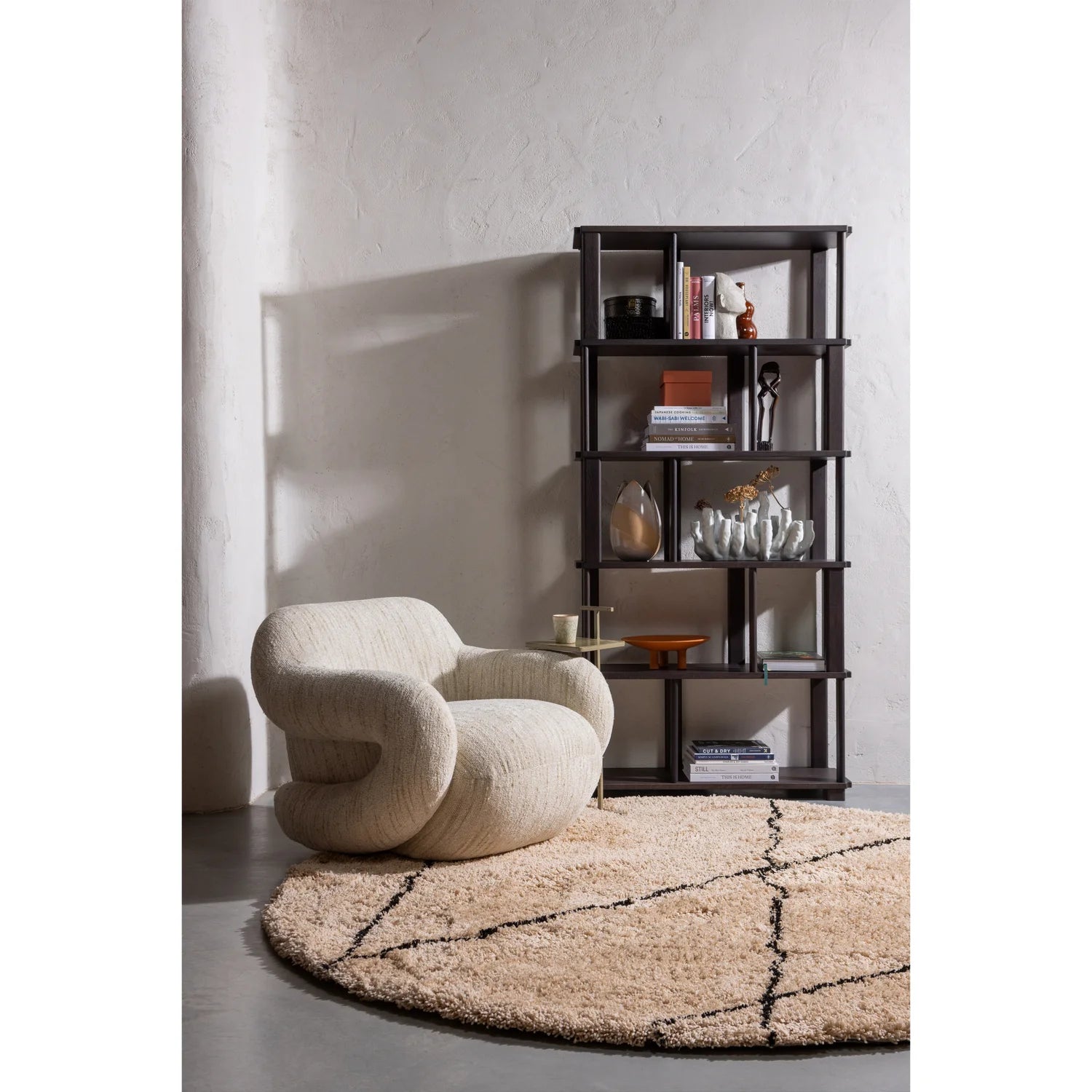 TOSTE dark sandy side table