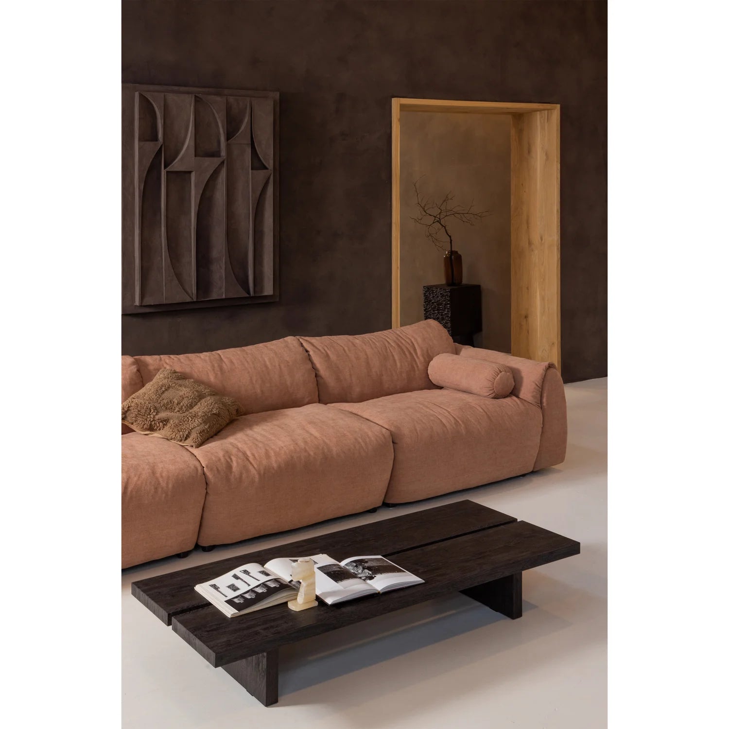 Coffee table Lion dark brown