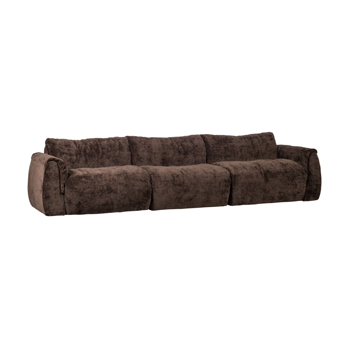 Sofa 3-osobowa BAGGY szenil 3D ciemnobrązowy – Woood