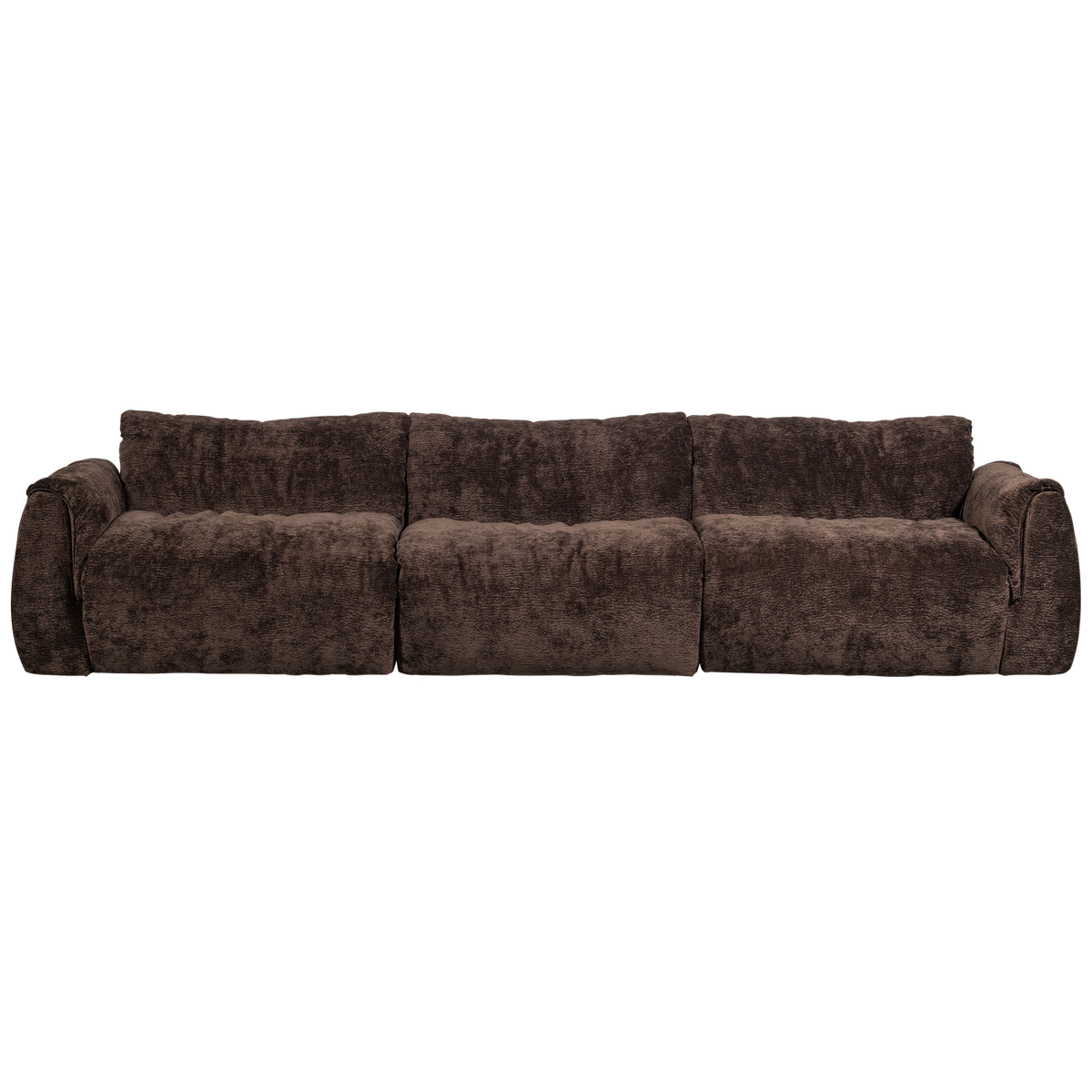 Sofa 3-osobowa BAGGY szenil 3D ciemnobrązowy – ujęcie 3