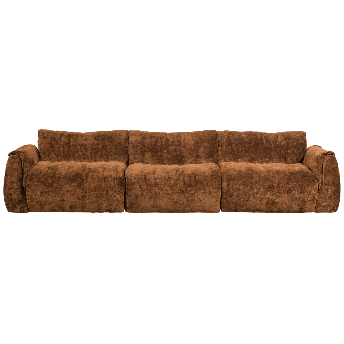 Sofa 3-osobowa BAGGY szenil 3D średni brąz – ujęcie 2