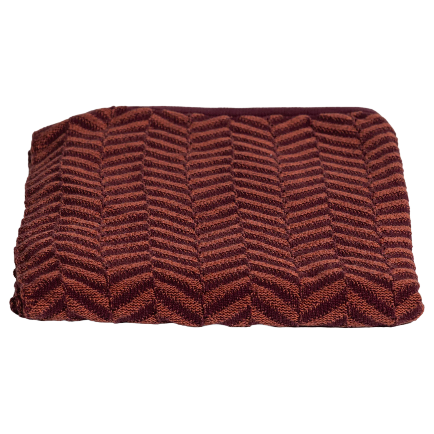 SUNA burgundy throw