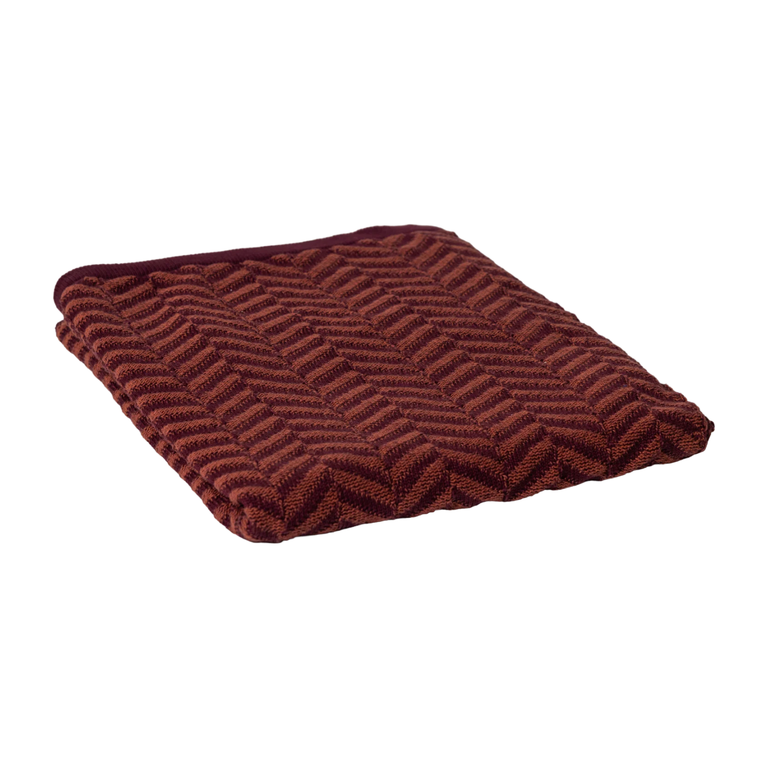 SUNA burgundy throw