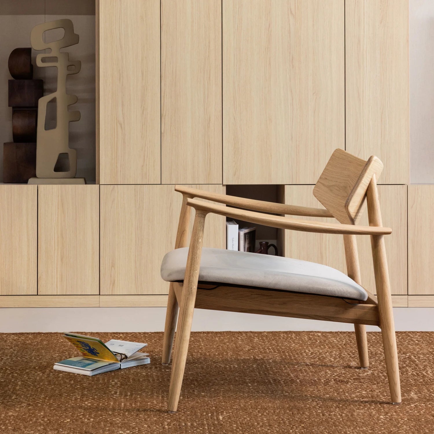 Chair BASK beige seat with oak base