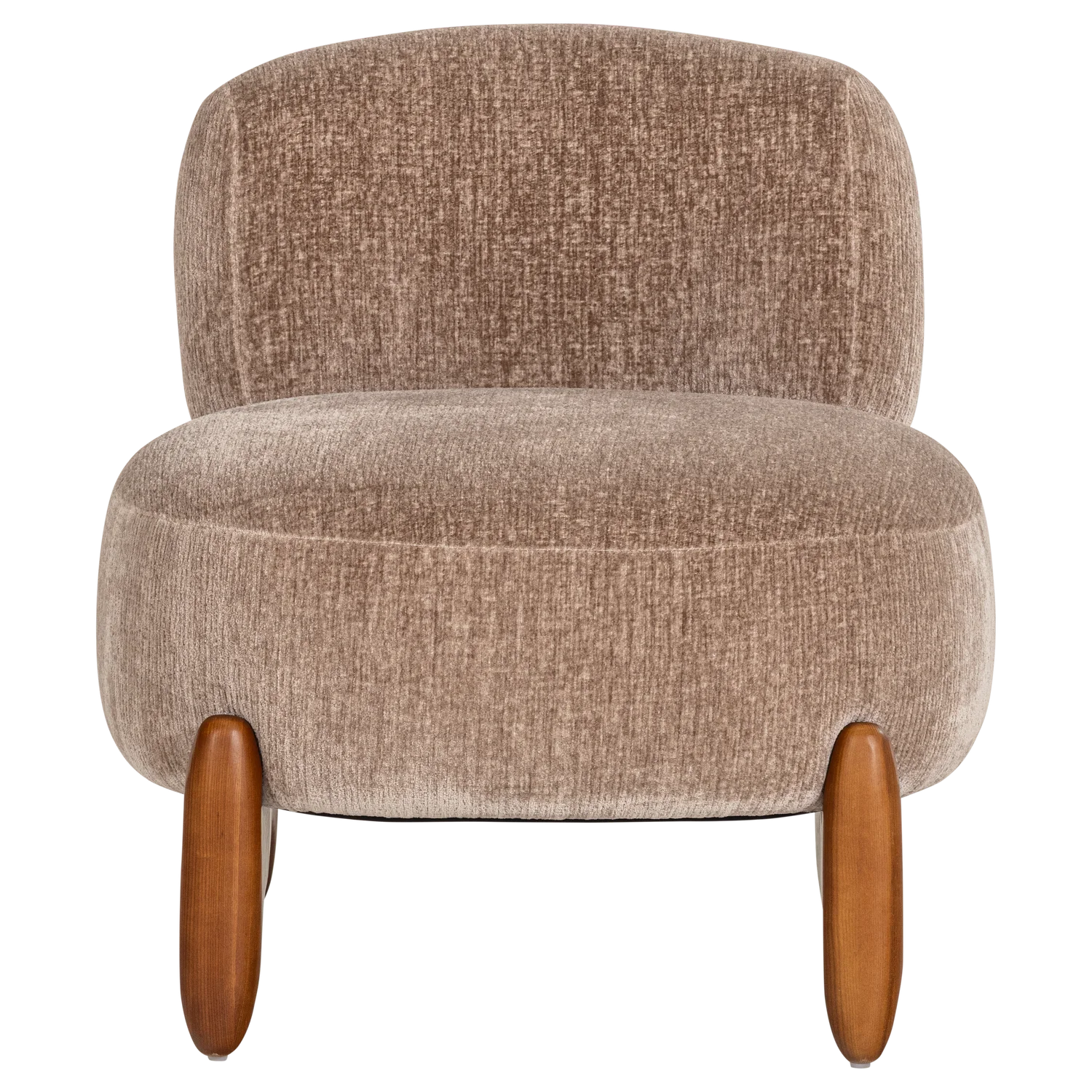RUNI sand armchair with wooden base