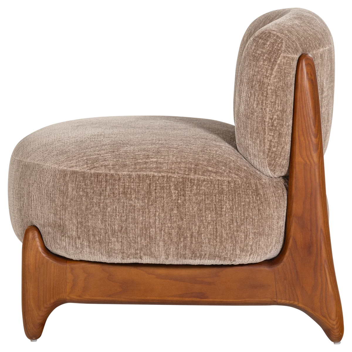 RUNI sand armchair with wooden base