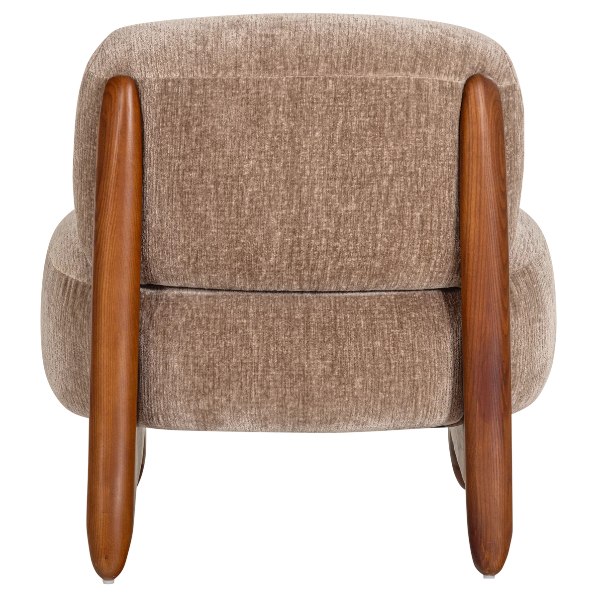 RUNI sand armchair with wooden base