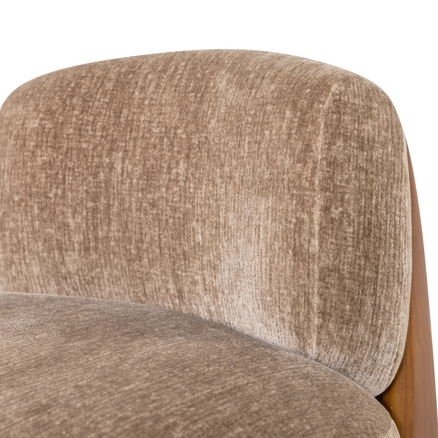 RUNI sand armchair with wooden base