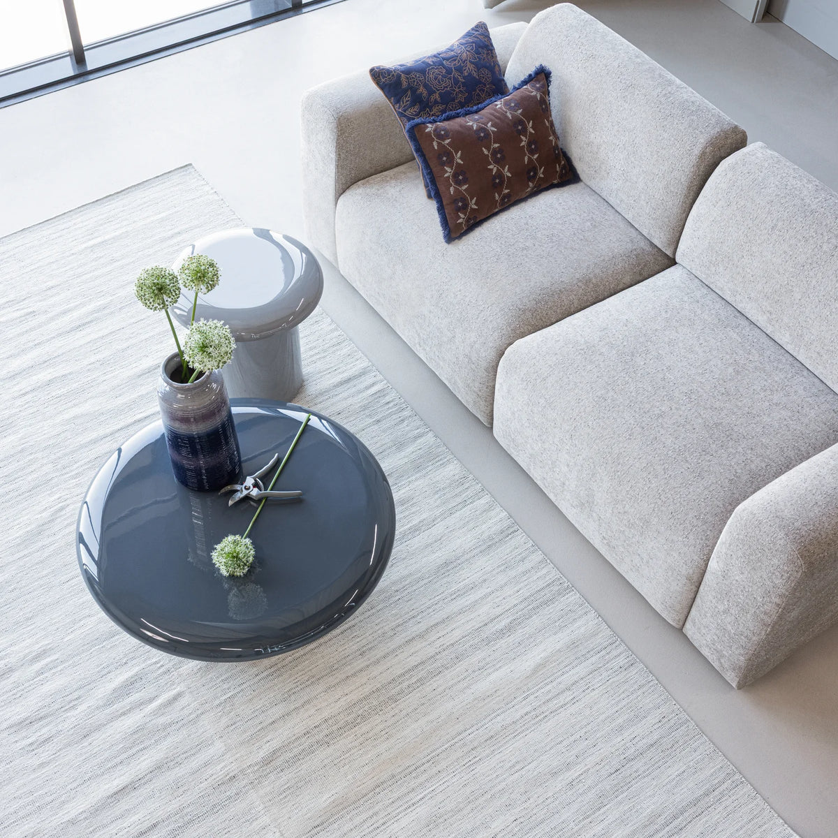 2-Seater Sofa UMINA Beige Chenille