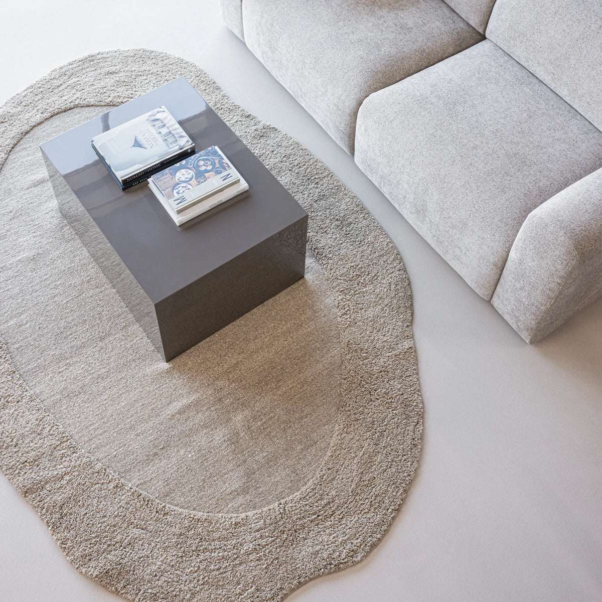 Milio Sand Wool Oval Rug