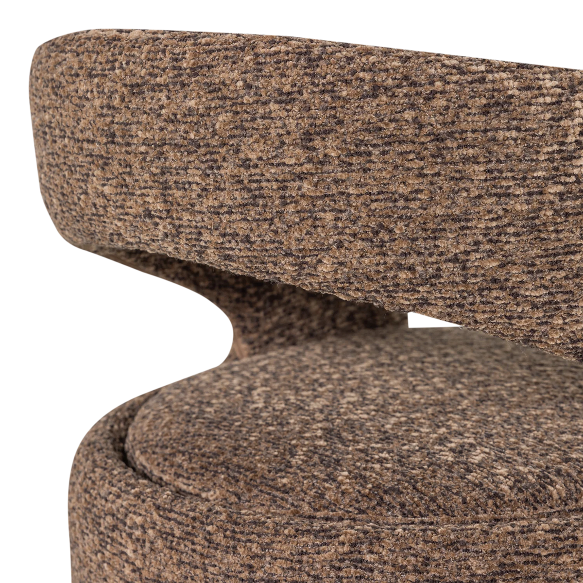 LANOR Chair brown boucle