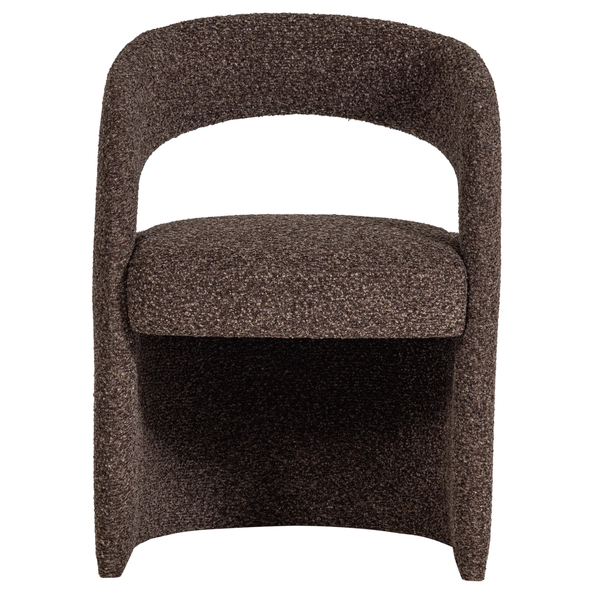 LANOR Chair dark brown boucle