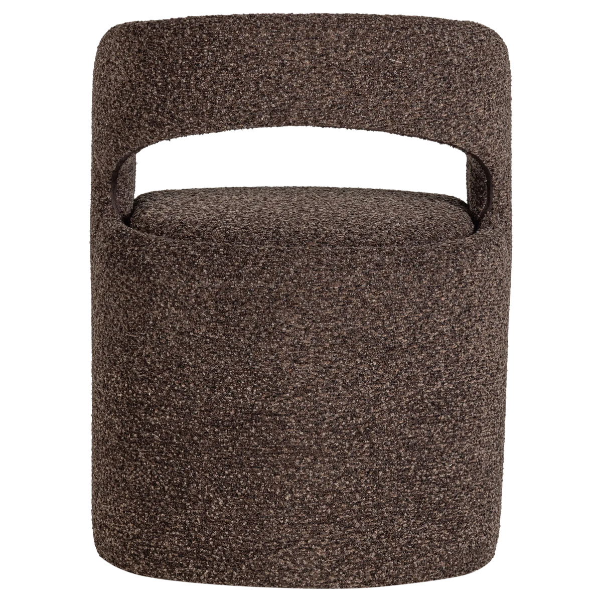 LANOR Chair dark brown boucle