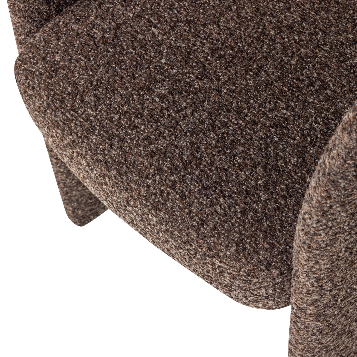 LANOR Chair dark brown boucle