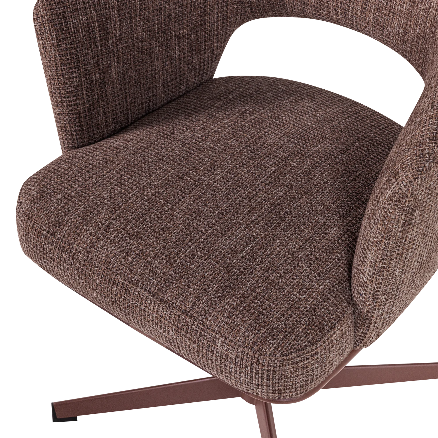 LIBI Swivel Chair Pink-Brown Mélange