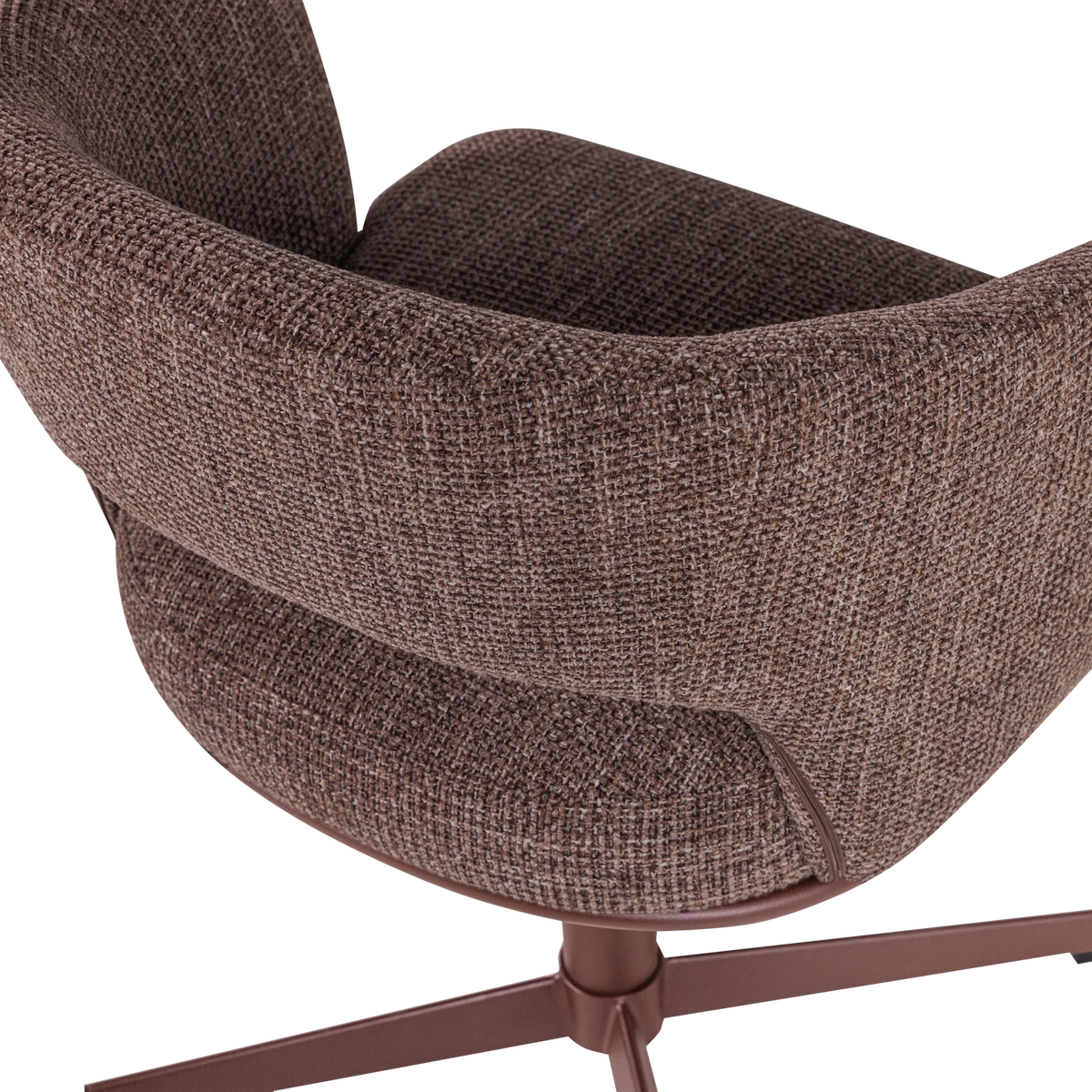 LIBI Swivel Chair Pink-Brown Mélange