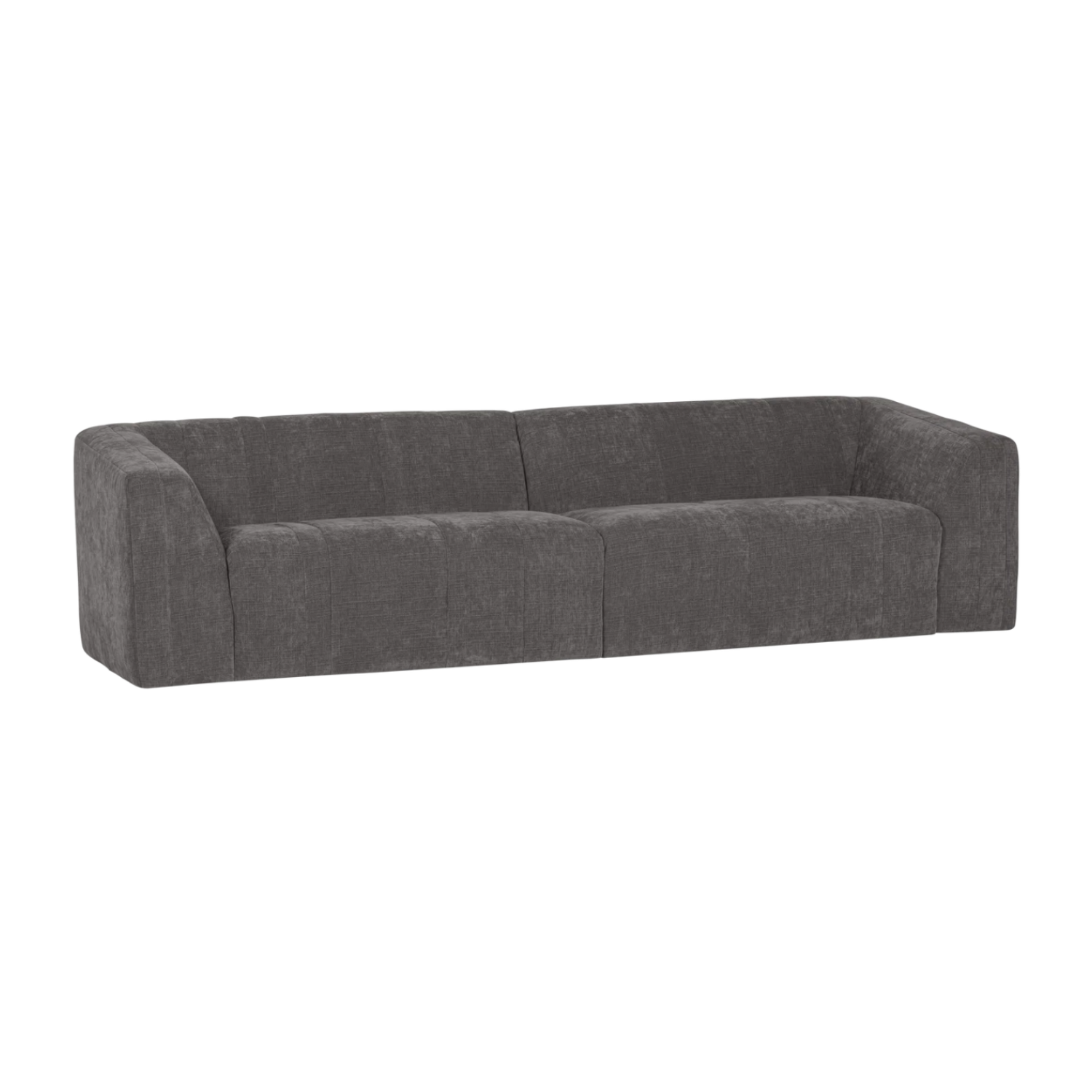 OMAIRE 4-Seater Sofa Gray Chenille