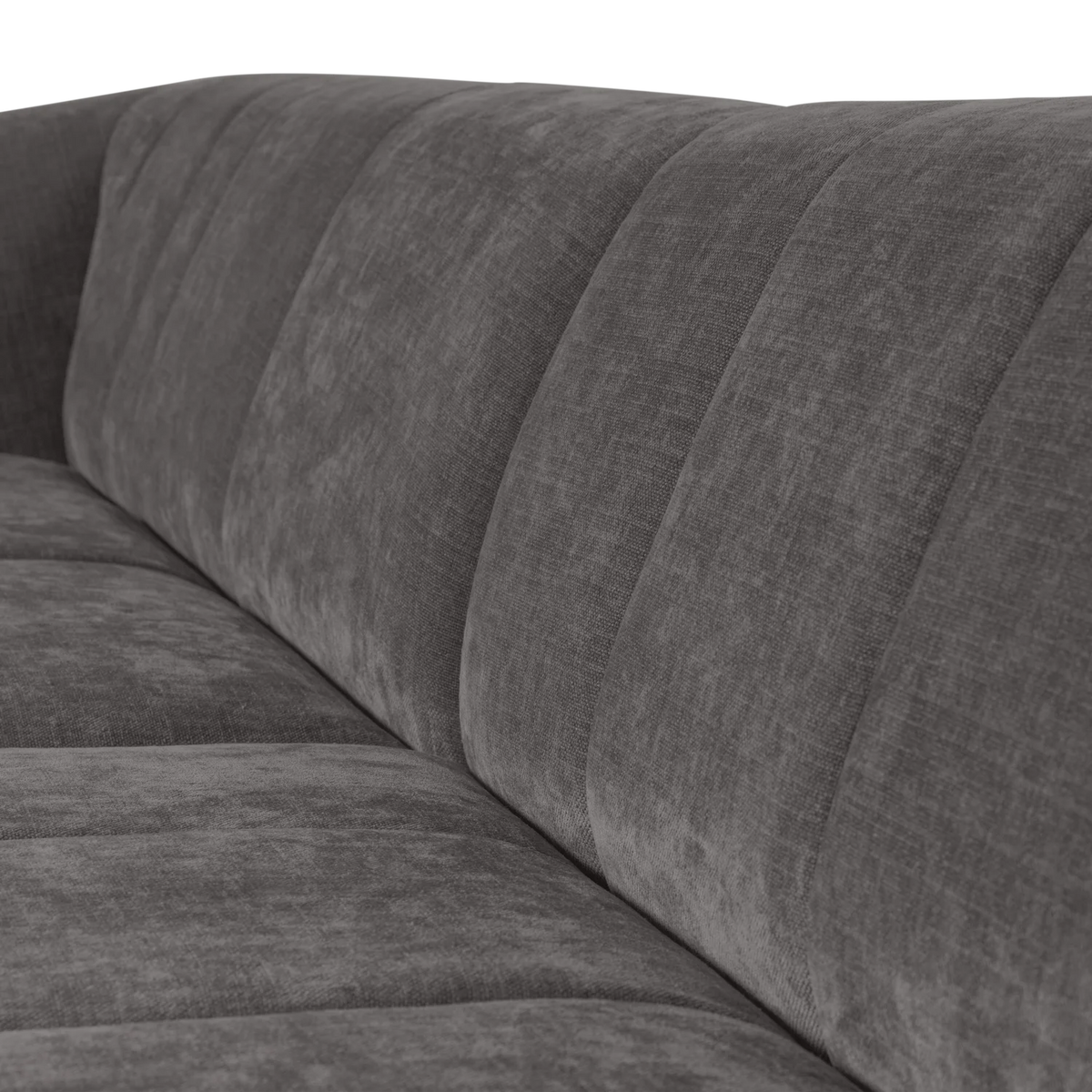 OMAIRE 4-Seater Sofa Gray Chenille