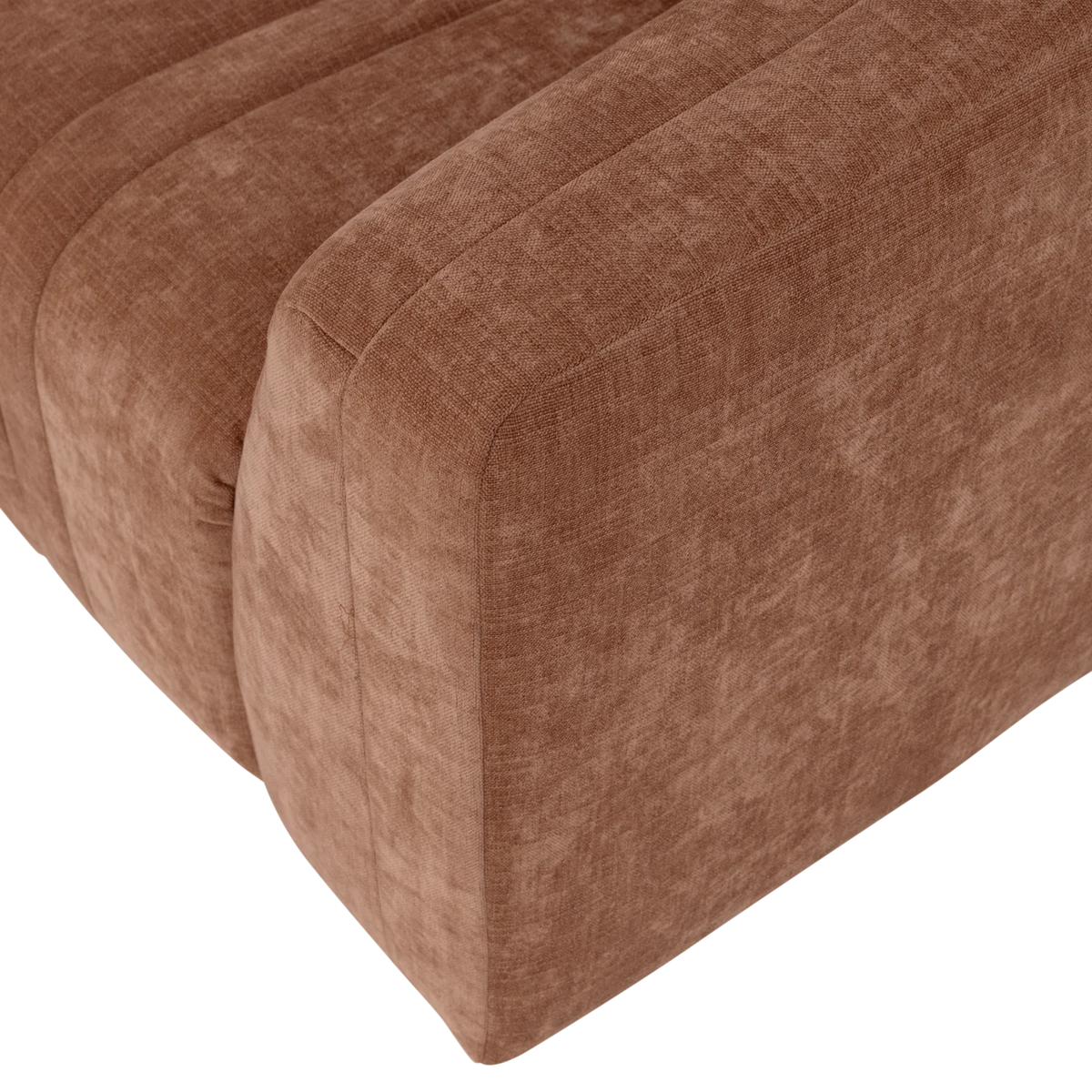 OMAIRE 4-Seater Sofa Rusty Brown Chenille