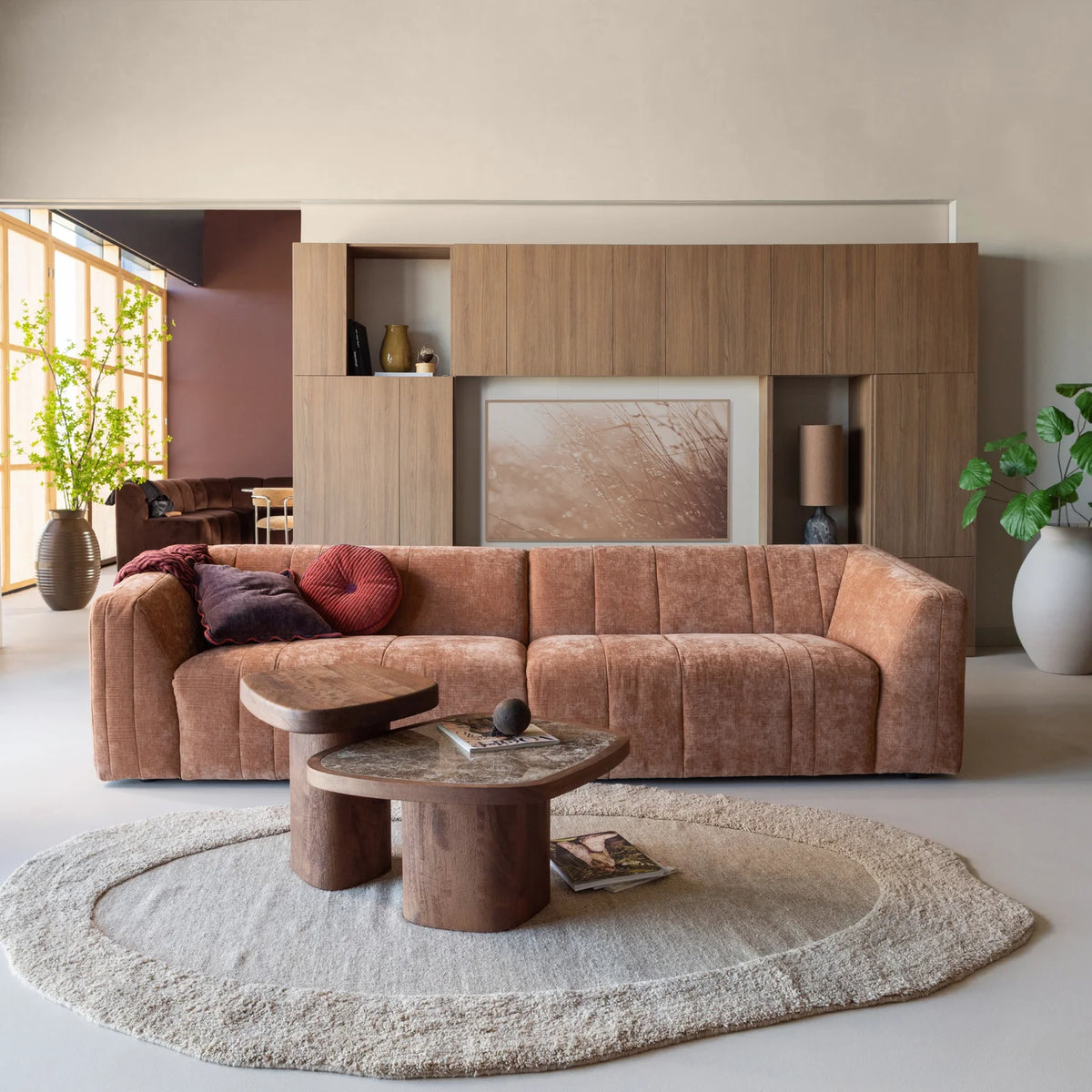Milio Sand Wool Oval Rug