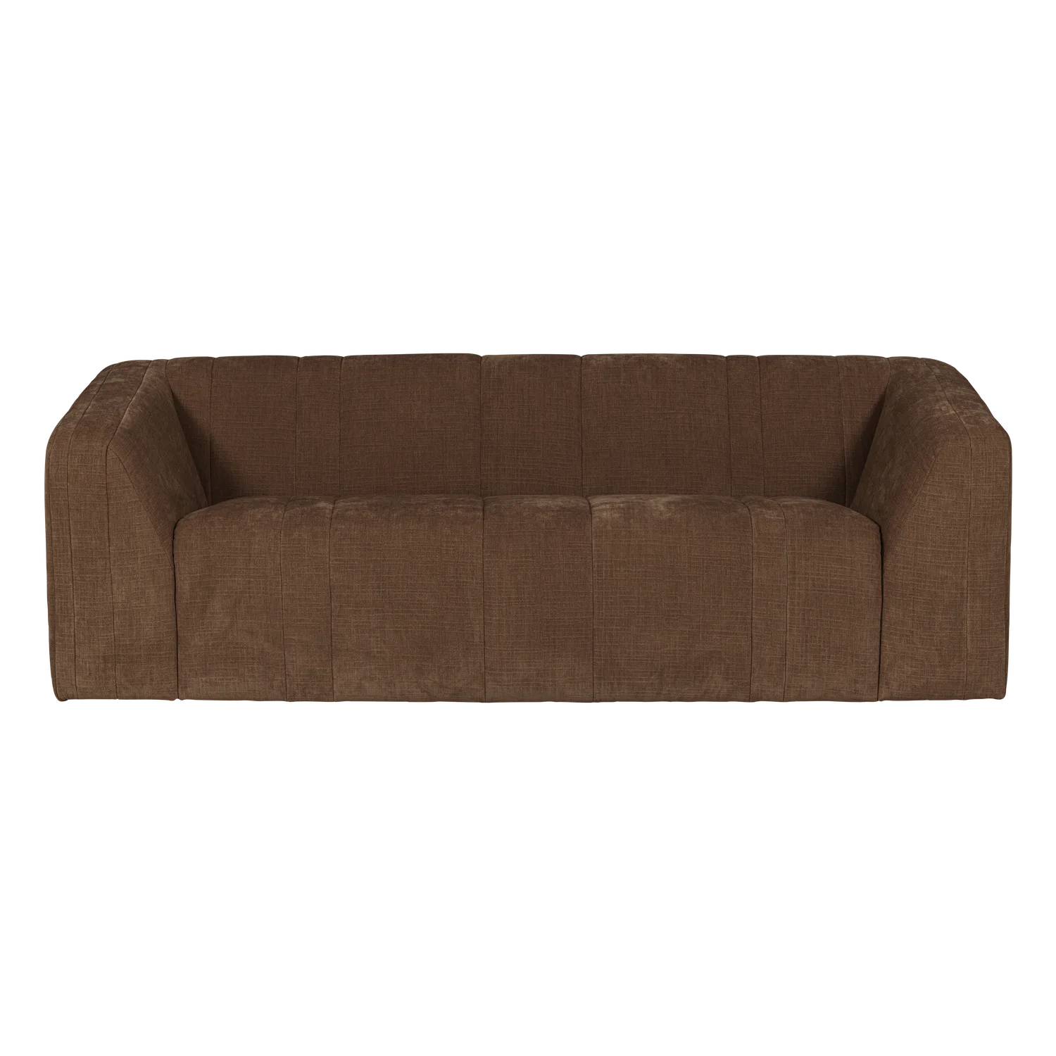 2-Seater Sofa OMAIRE Brown Chenille