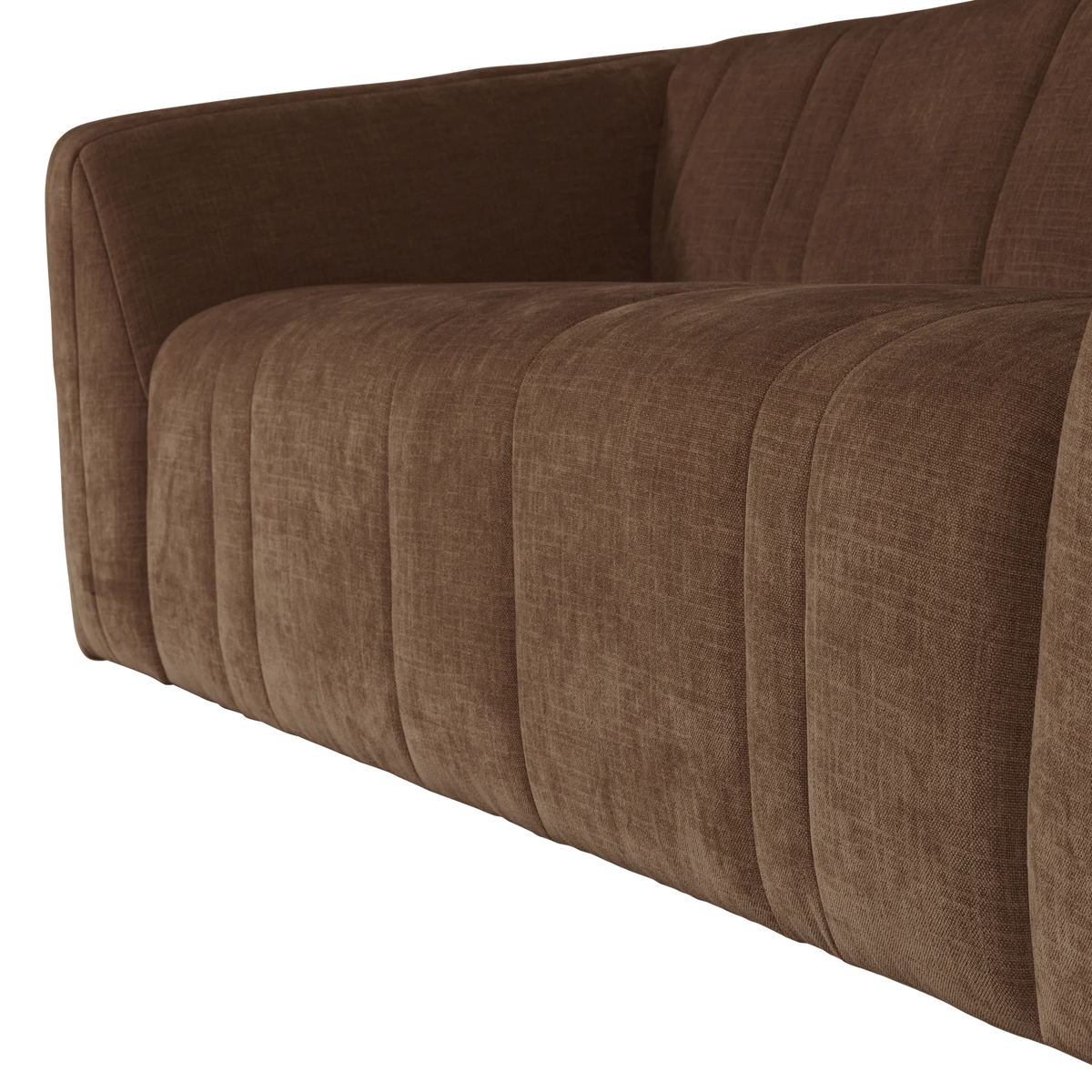 2-Seater Sofa OMAIRE Brown Chenille