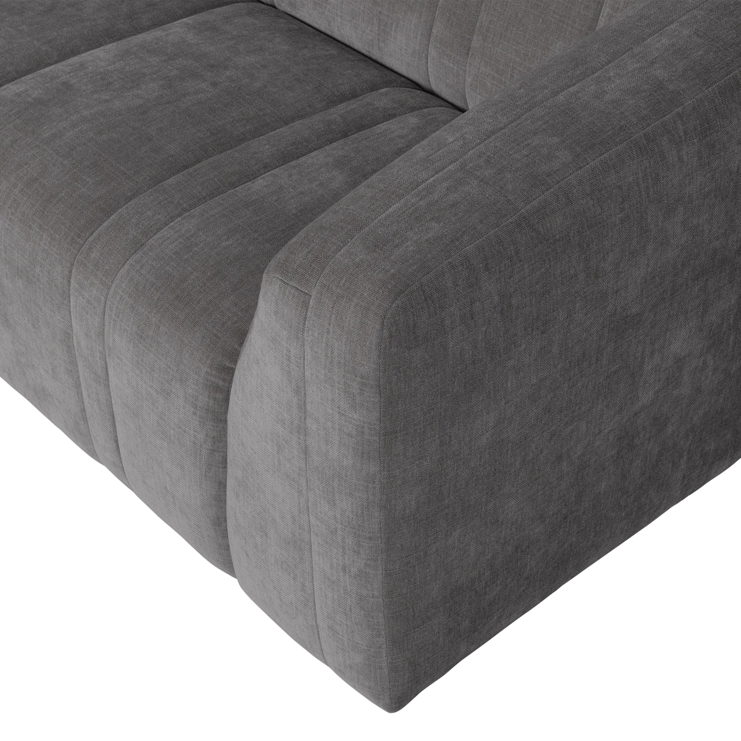 2-Seater Sofa OMAIRE Gray Chenille