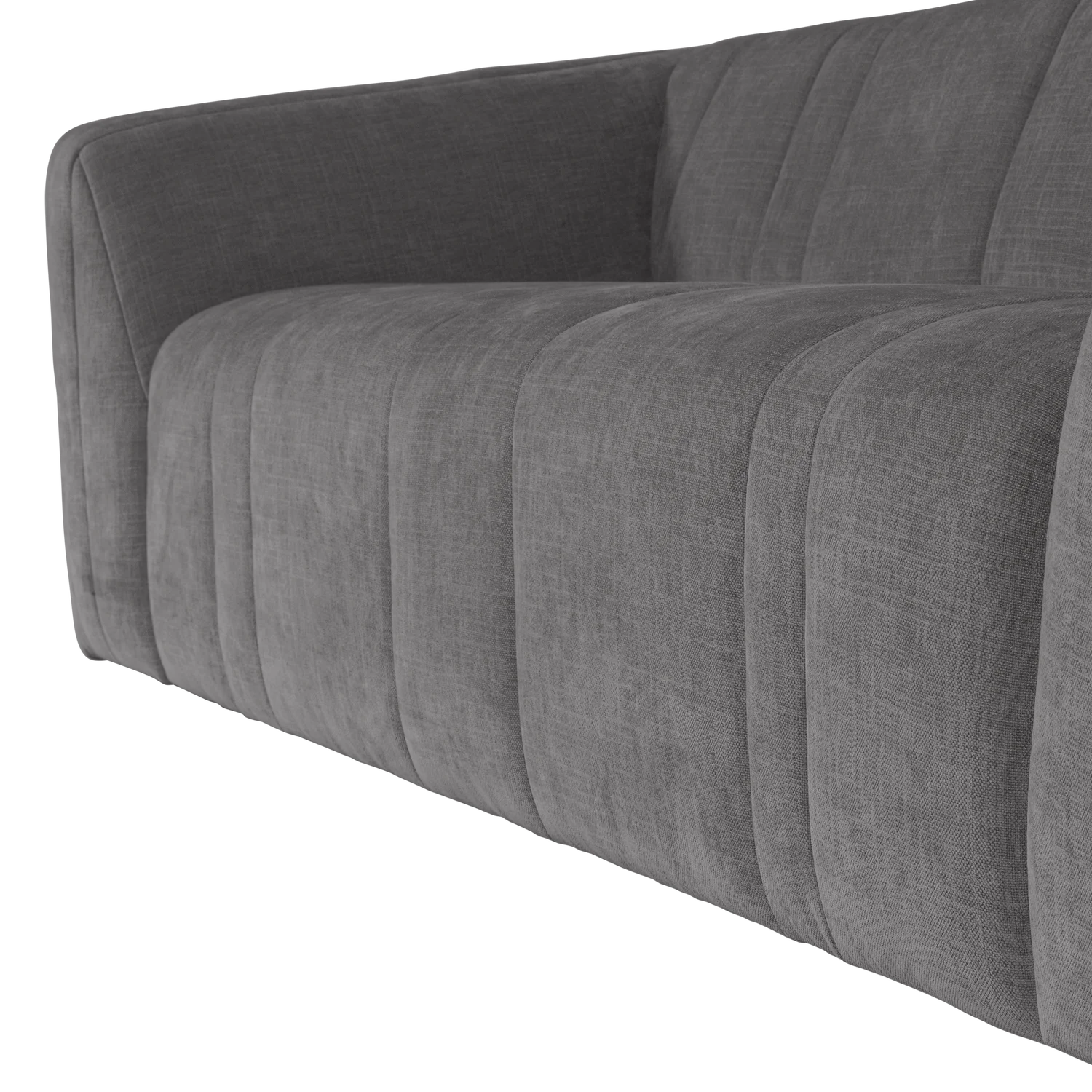 2-Seater Sofa OMAIRE Gray Chenille