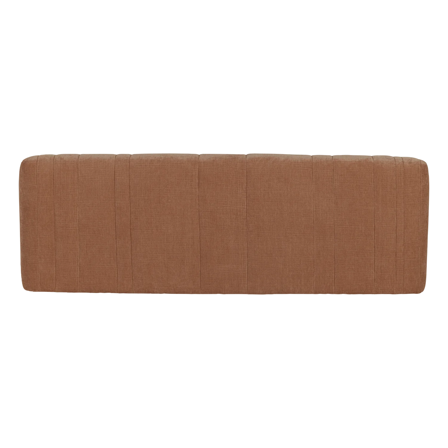 2-Seater Sofa OMAIRE Rusty Brown Chenille