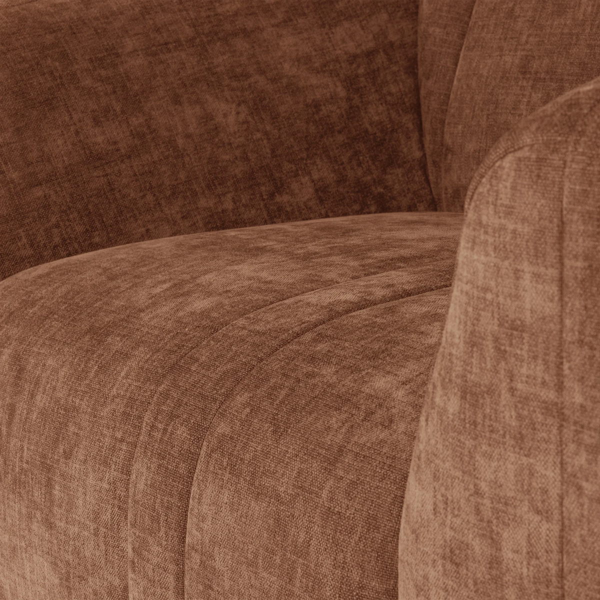 OMAIRE Armchair Rusty Brown Chenille