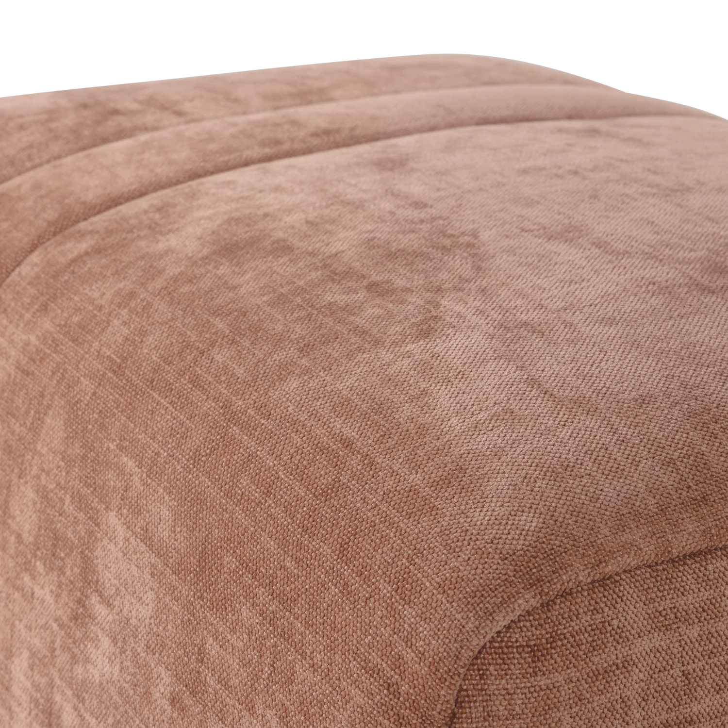 OMAIRE pink chenille pouf