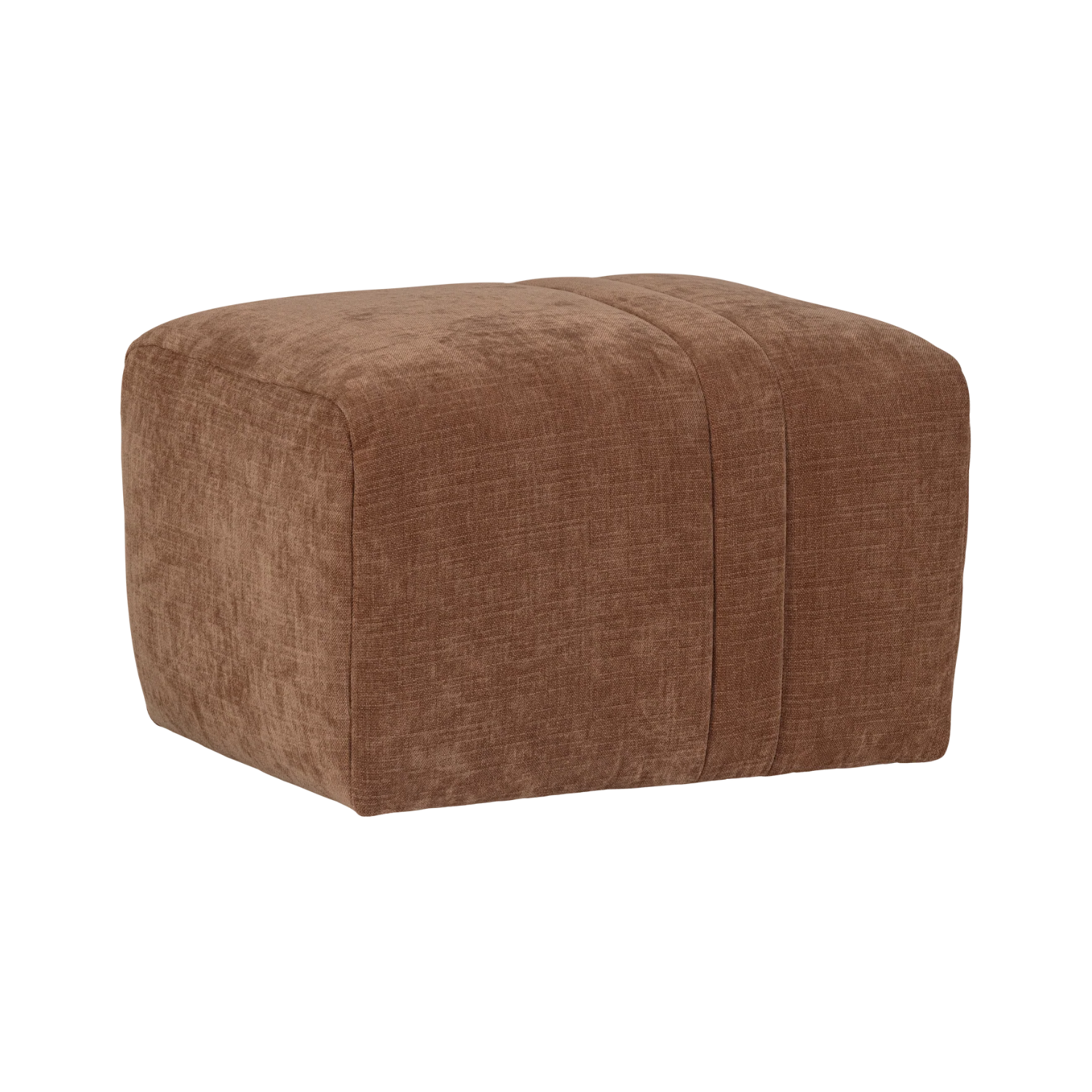 OMAIRE Puff rust brown chenille