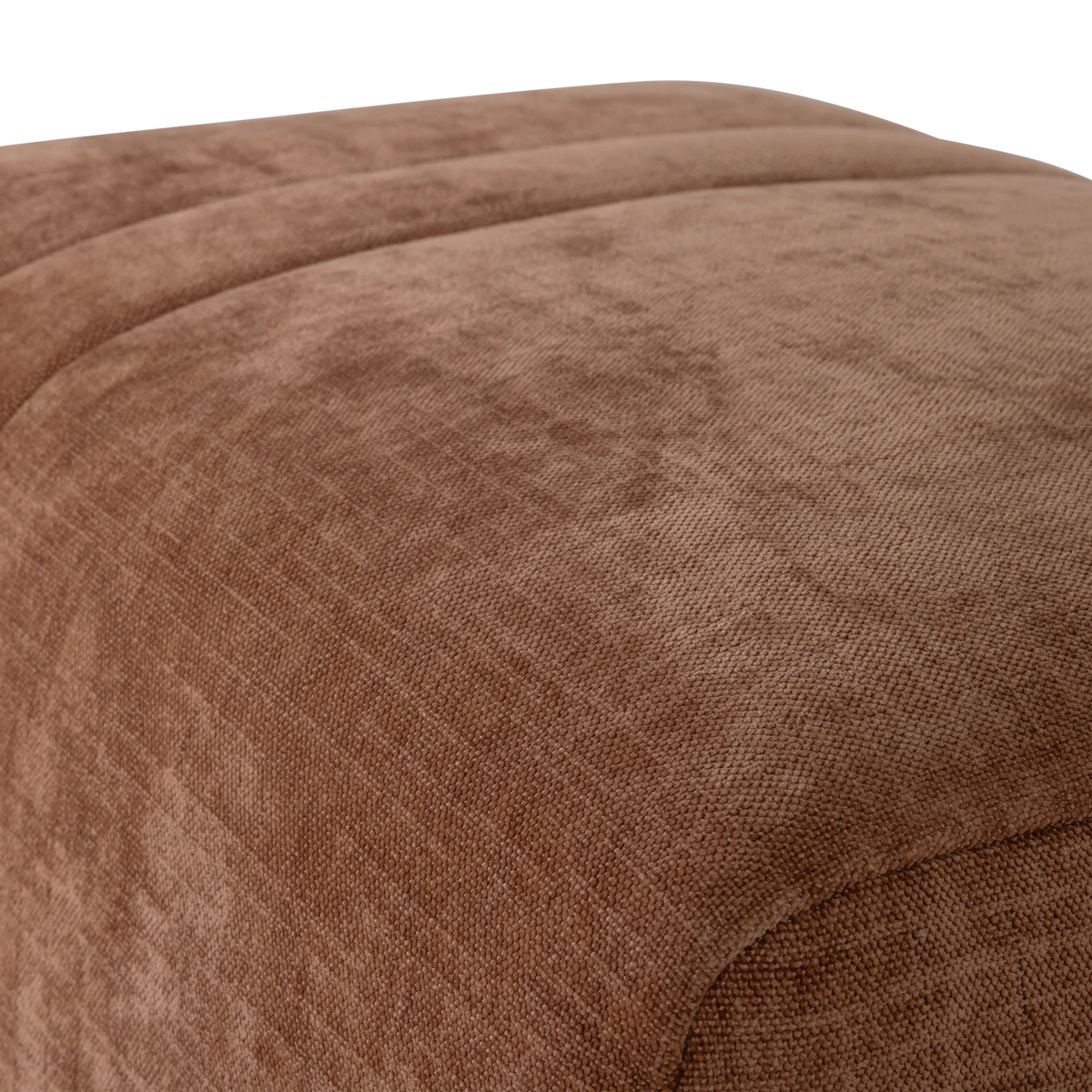 OMAIRE Puff rust brown chenille