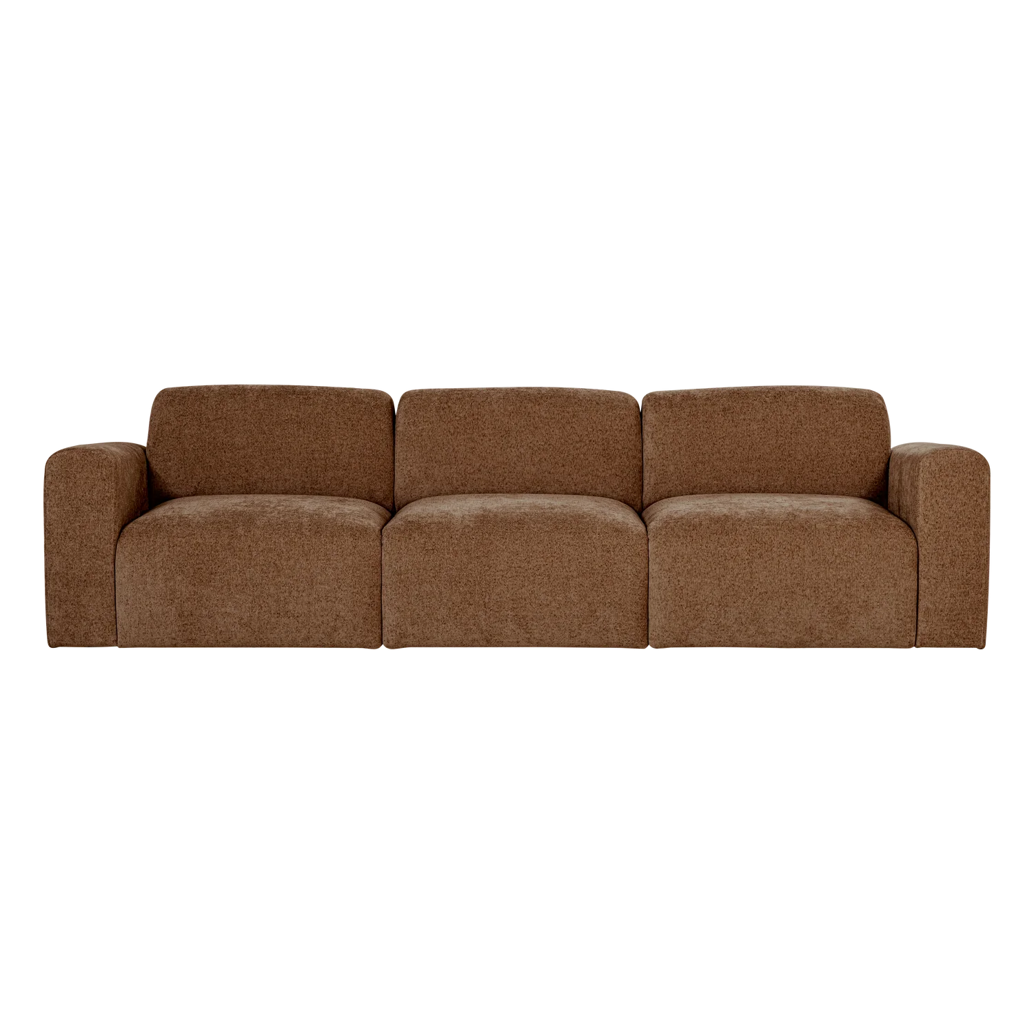 3-Seater Sofa UMINA Brown Chenille