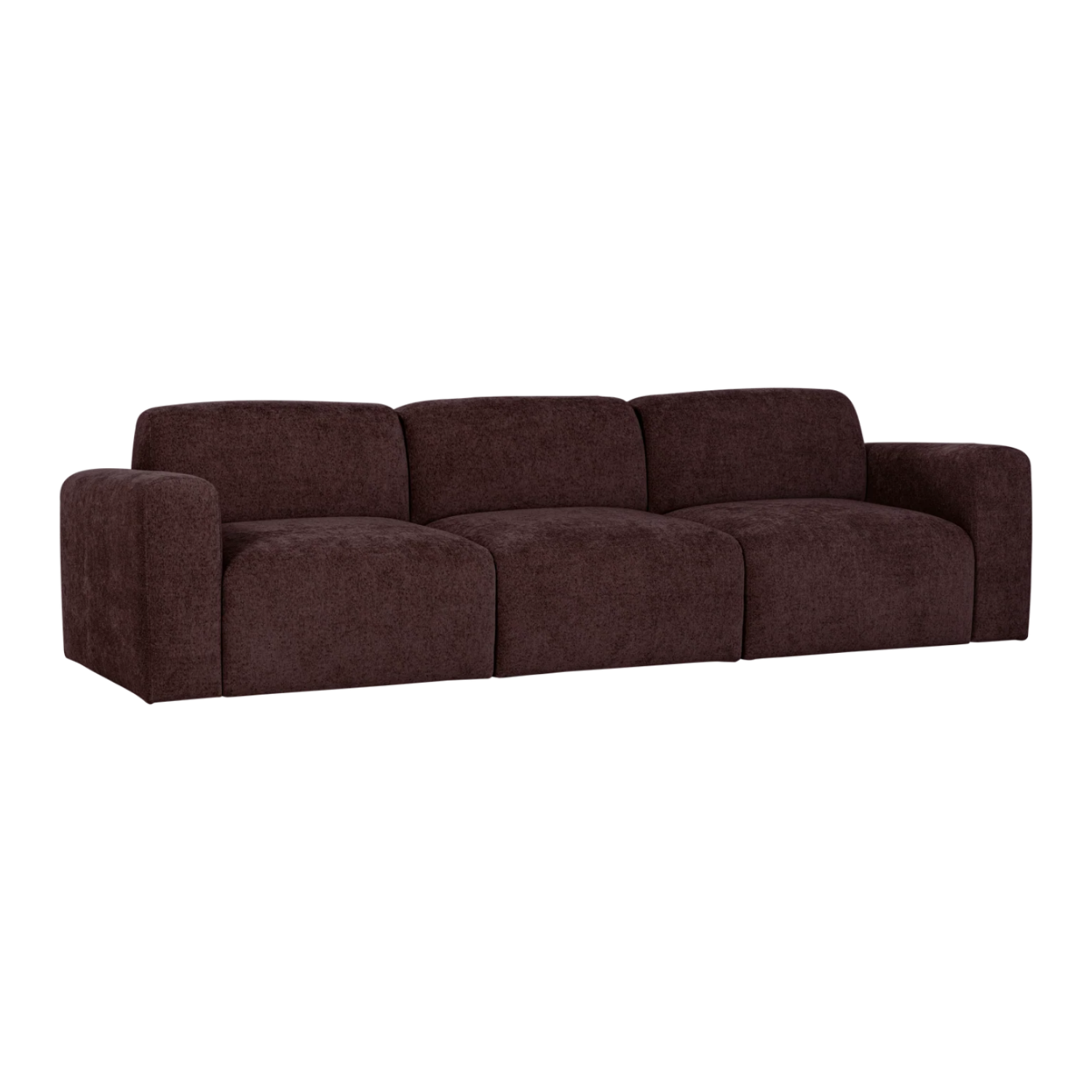 3-Seater Sofa UMINA Dark Burgundy Chenille