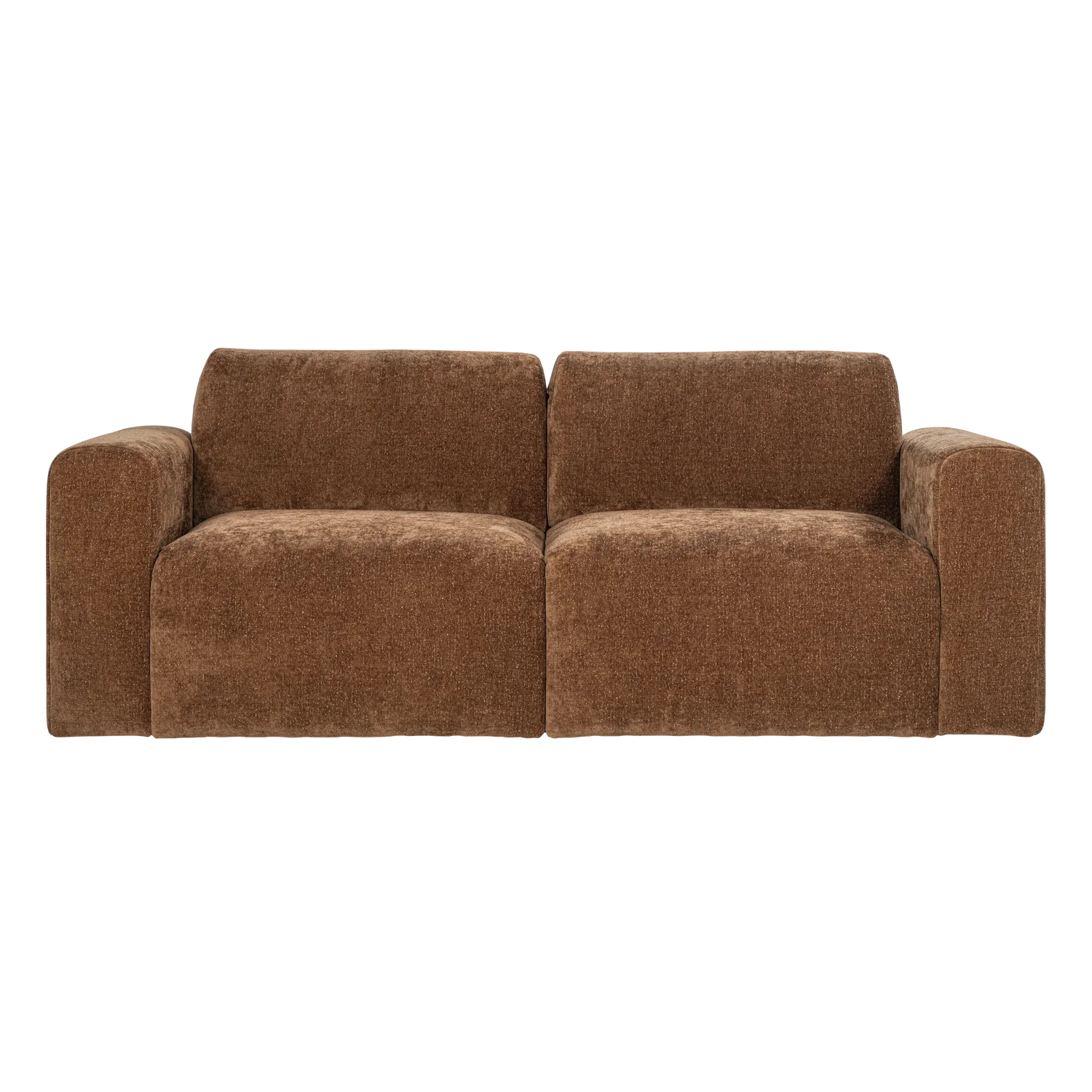 2-Seater Sofa UMINA Brown Chenille